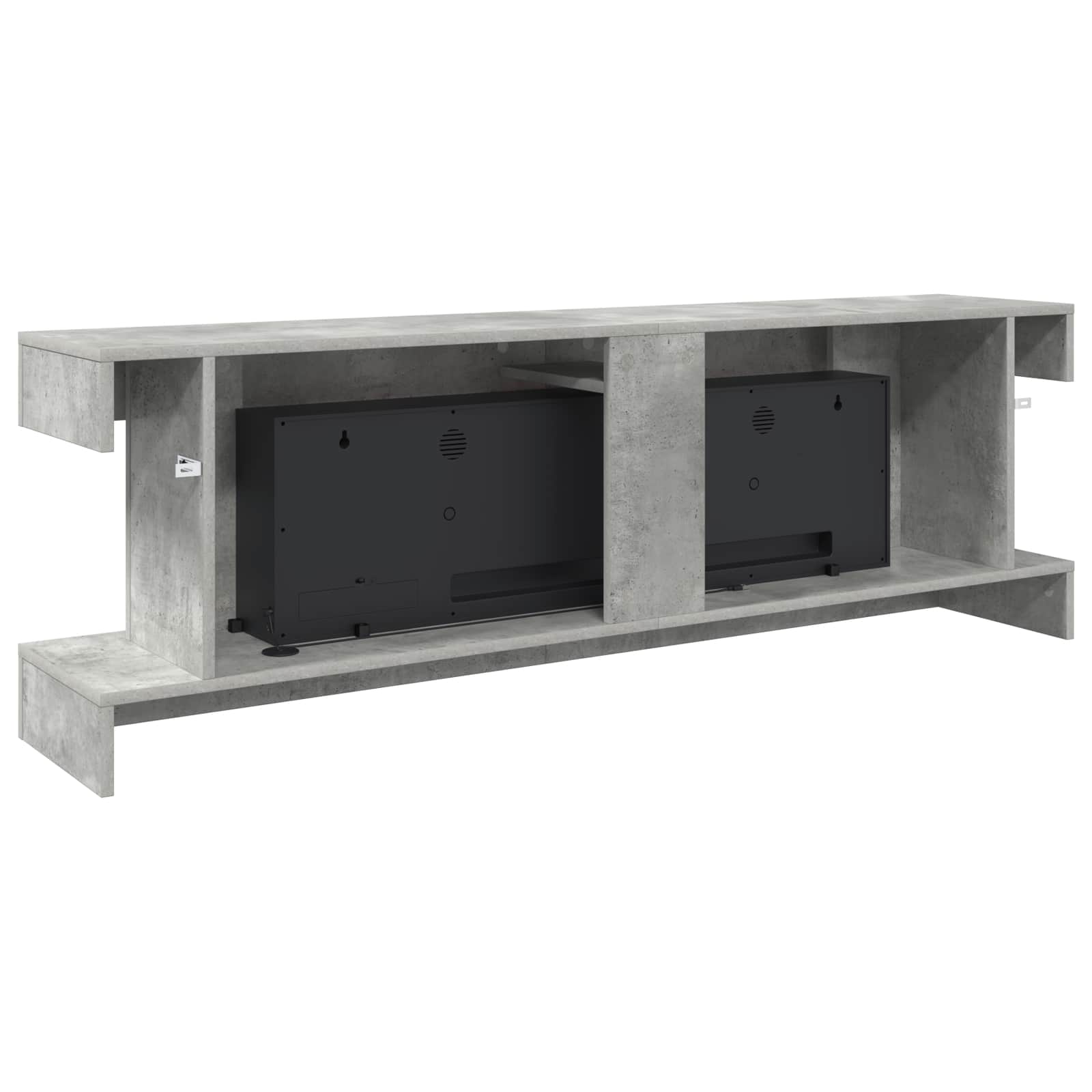 Električni kamin Beton 150 x 30 x 50 cm Inženirski les
