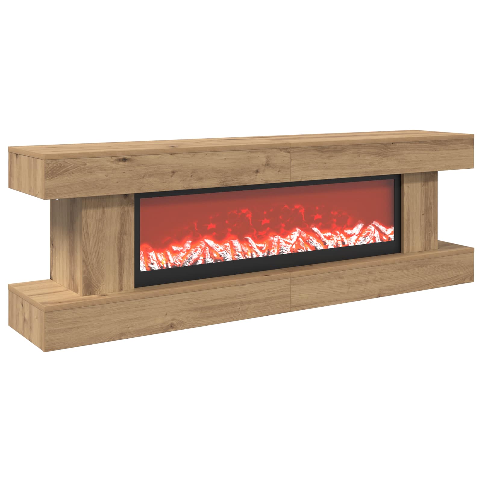 vidaXL Elektrisk peis Artisan eik 150 x 30 x 50 cm Konstruert tre