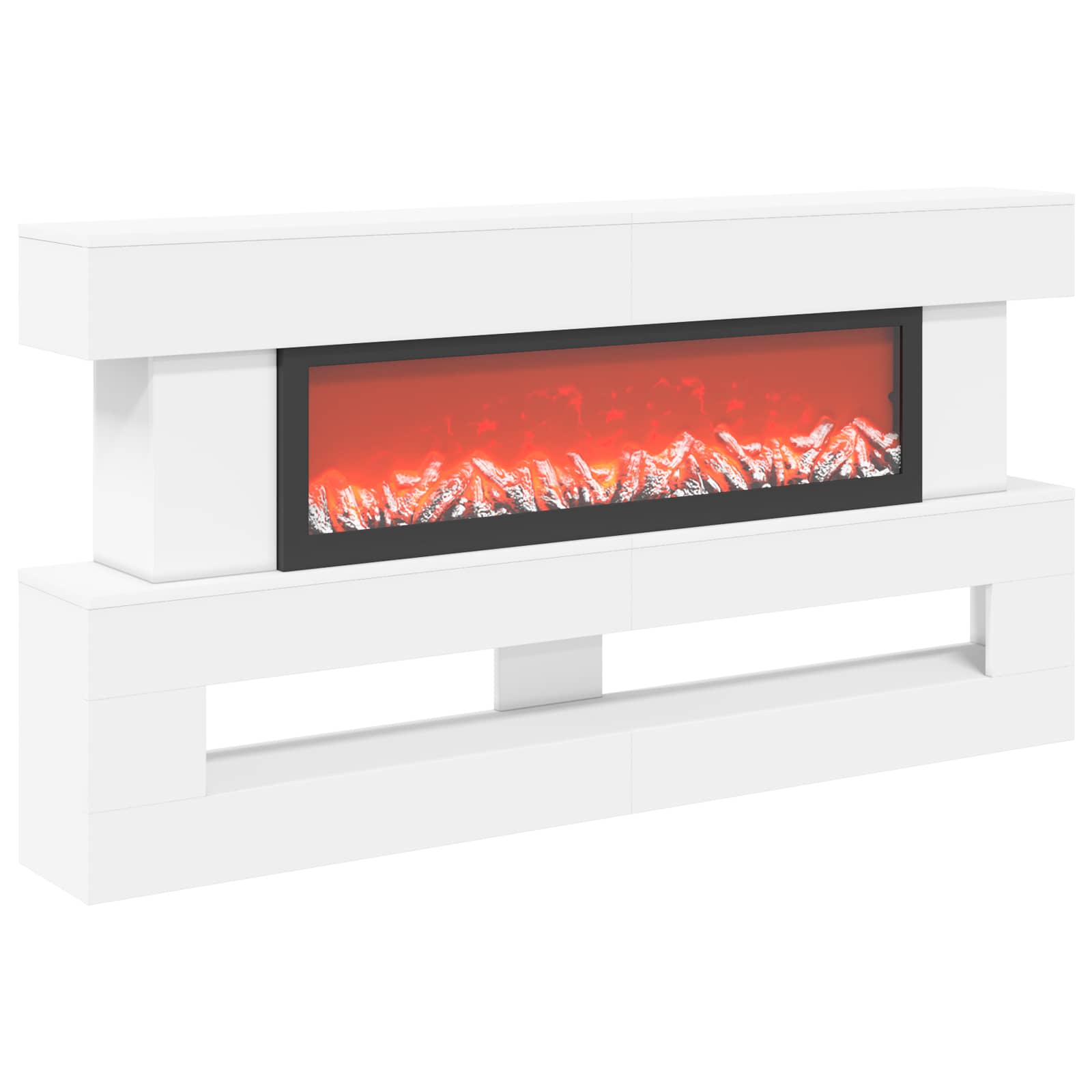 Električni kamin Bela 150 x 21 x 77 cm Inženirski les