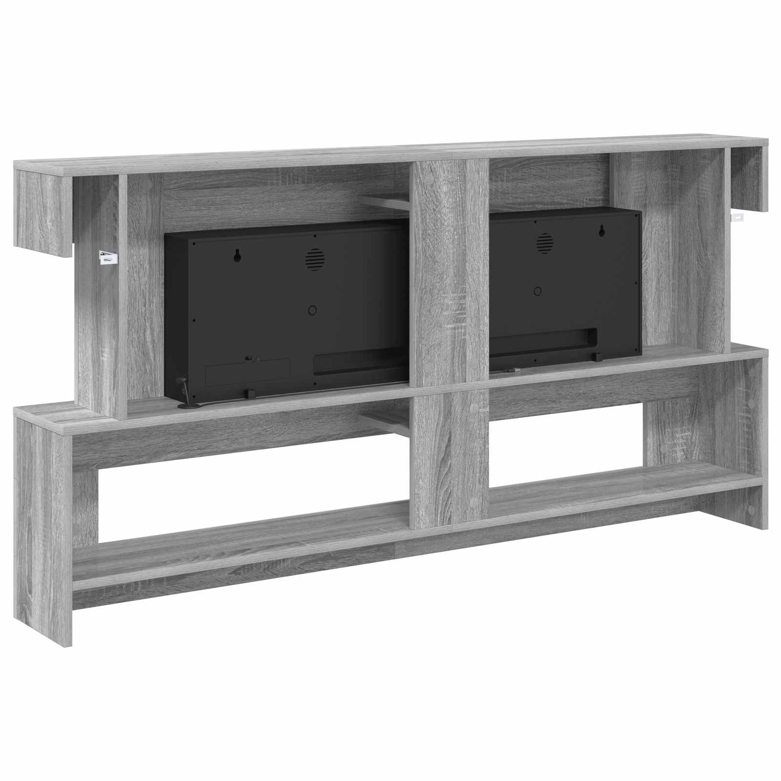 Električni kamin Siva Sonoma 150 x 21 x 77 cm Inženirski les