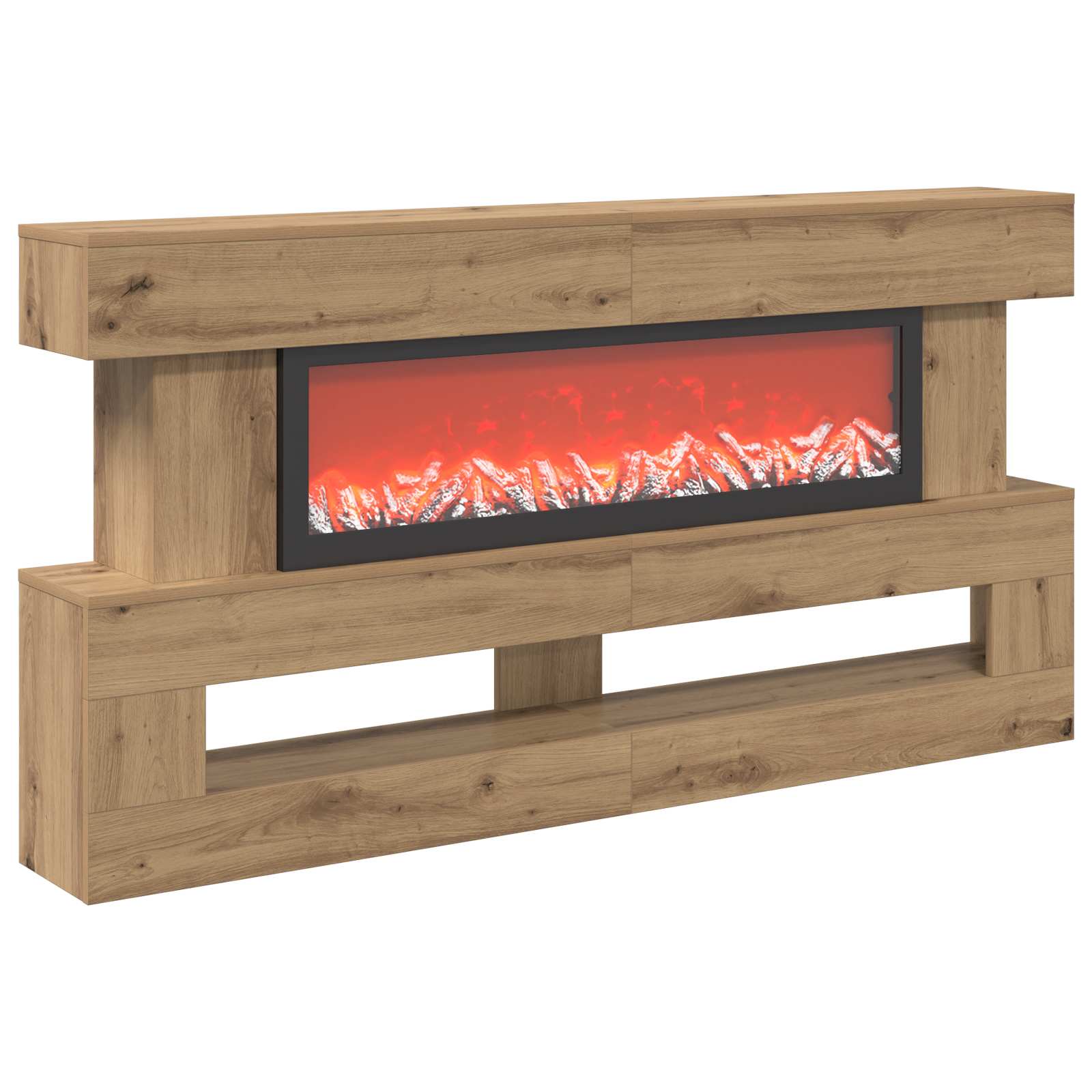vidaXL Elektrický krb Dub artisan 150 x 21 x 77 cm Kompozitné drevo