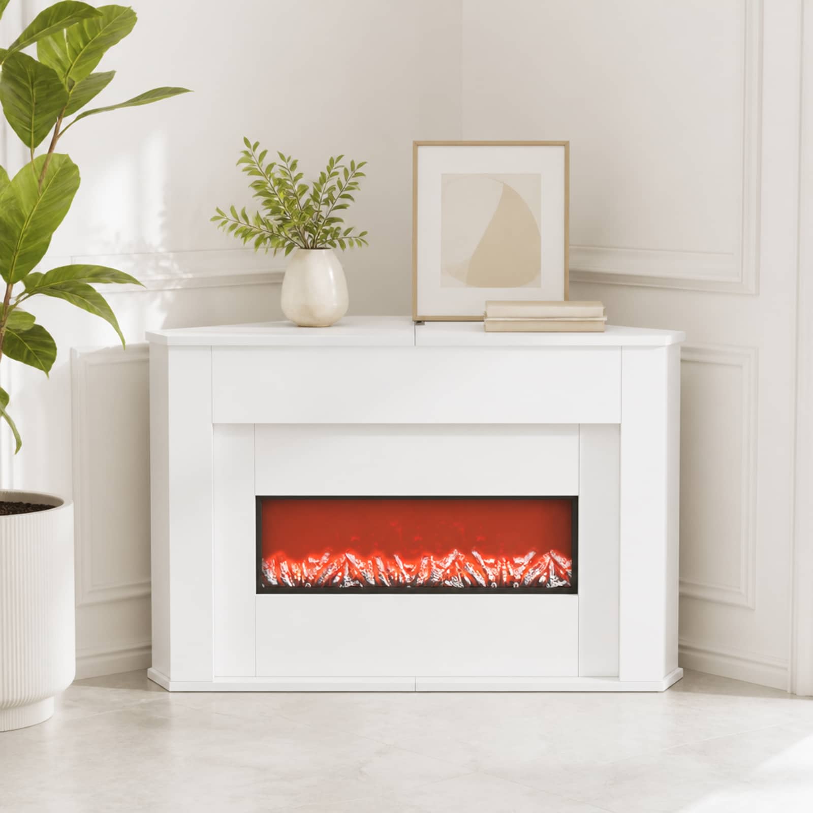 Kamin z LED-trakom Bela 95 x 42,5 x 60 cm Inženirski les