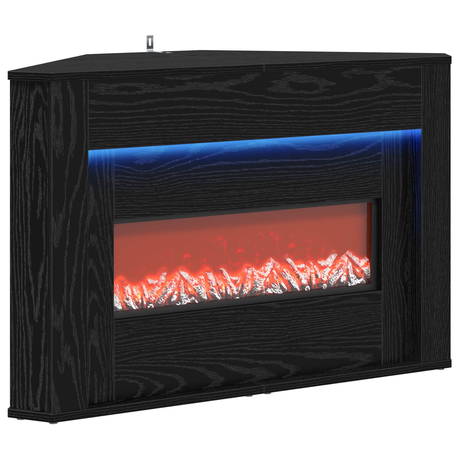 Kamin z LED-trakom Črni hrast 95 x 42,5 x 60 cm Inženirski les