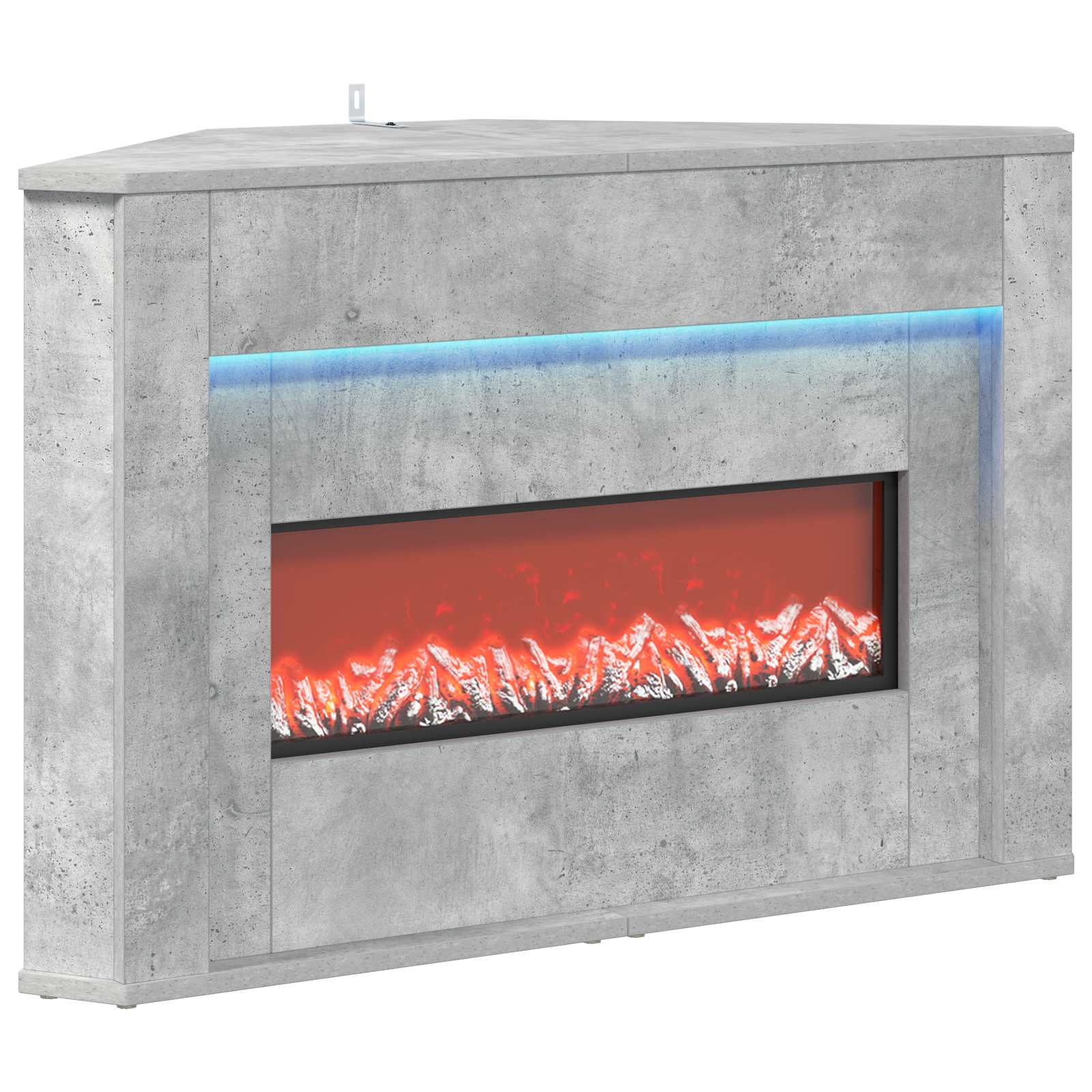 Kamin z LED-trakom Beton 95 x 42,5 x 60 cm Inženirski les