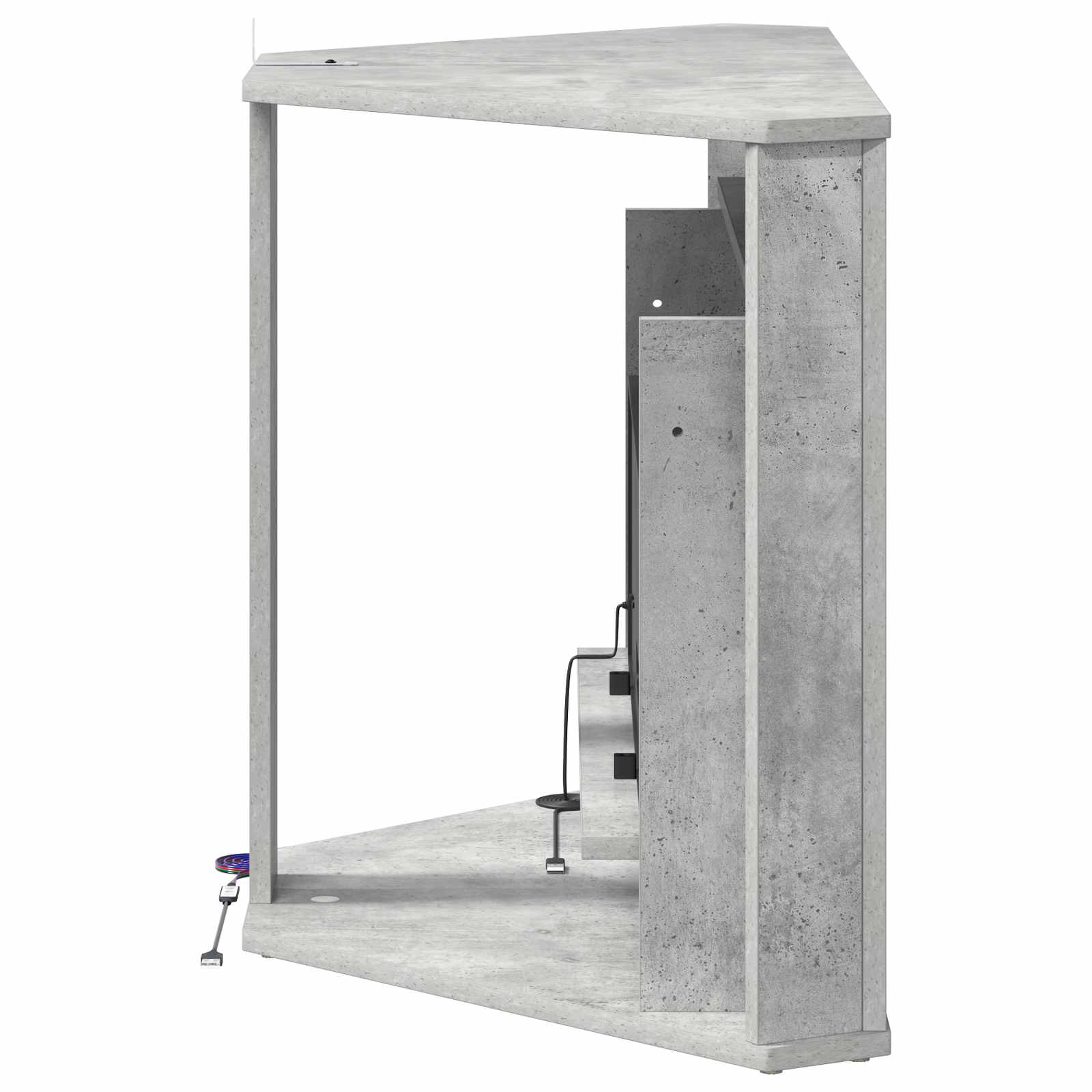 Kamin z LED-trakom Beton 95 x 42,5 x 60 cm Inženirski les