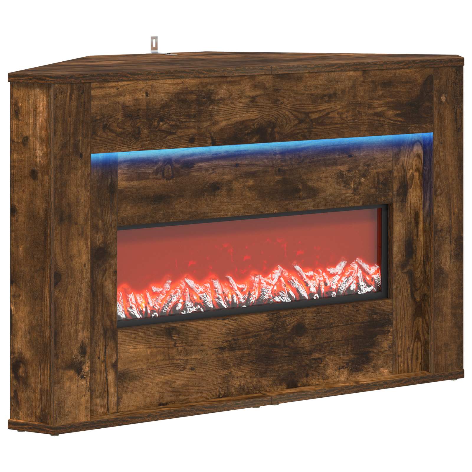 Kamin z LED-trakom Dimljen hrast 95 x 42,5 x 60 cm