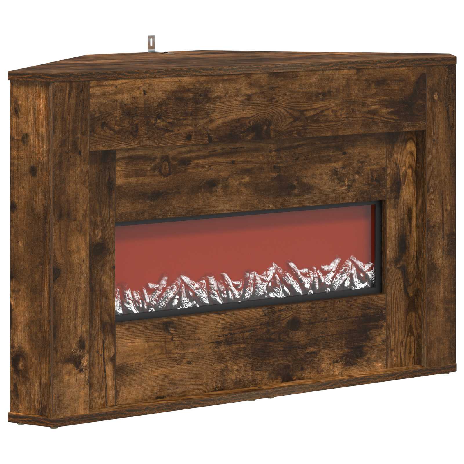 Kamin z LED-trakom Dimljen hrast 95 x 42,5 x 60 cm