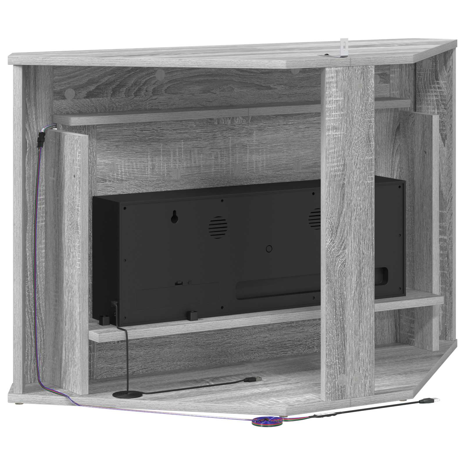 Kamin z LED-trakom Siva Sonoma 95 x 42,5 x 60 cm Inženirski les