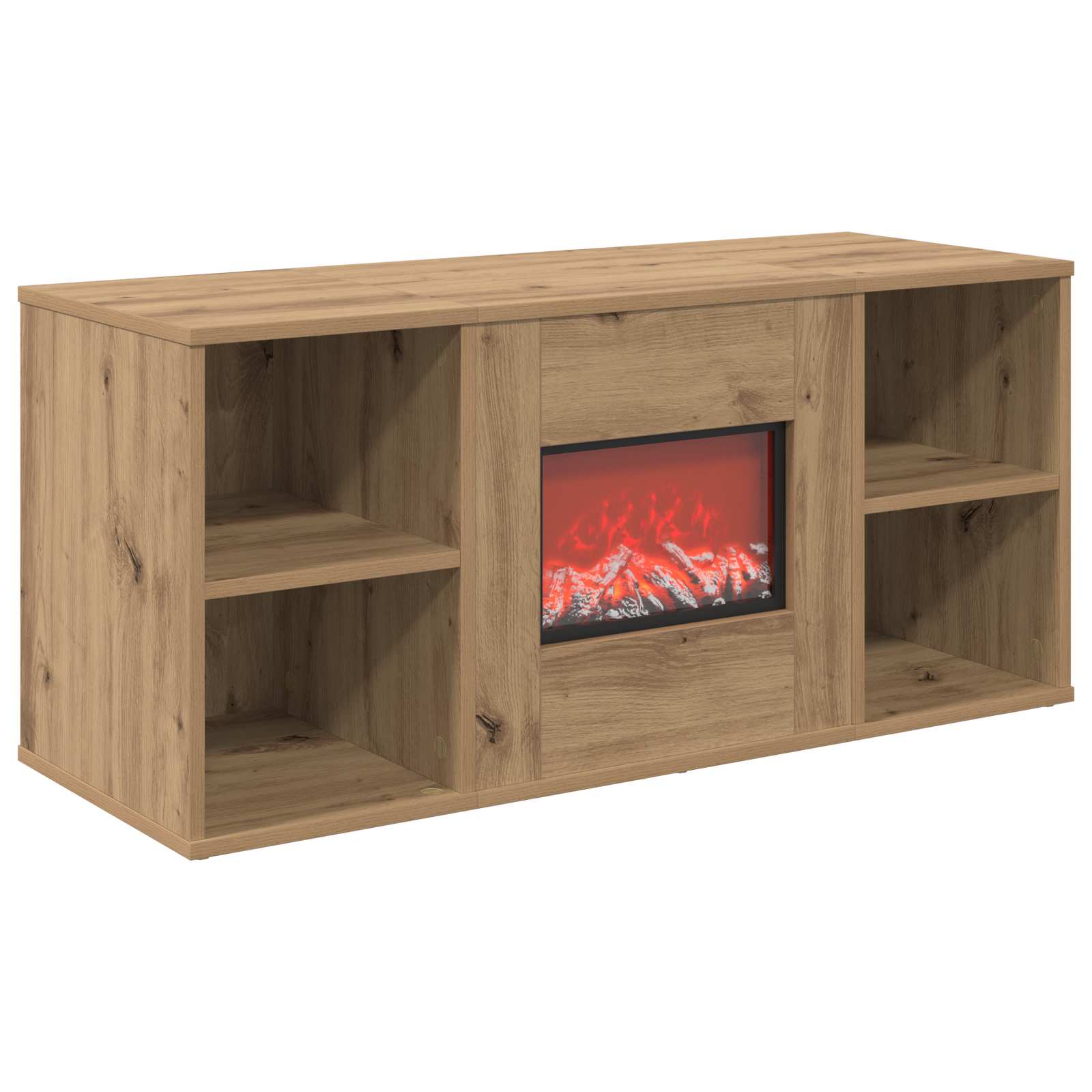 vidaXL Elektrisk peis Artisan eik 100 x 37 x 45,5 cm Konstruert tre