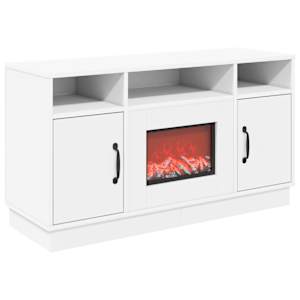 vidaXL Elektriline kamin Valge 100 x 33 x 55 cm Tehispuit