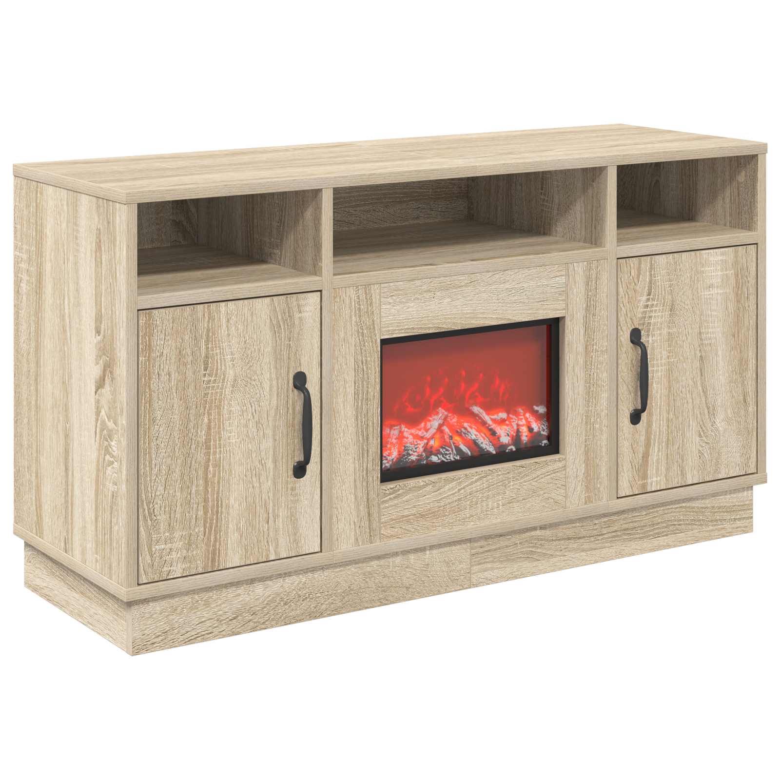 vidaXL Elektrisk peis Sonoma 100 x 33 x 55 cm Konstruert tre