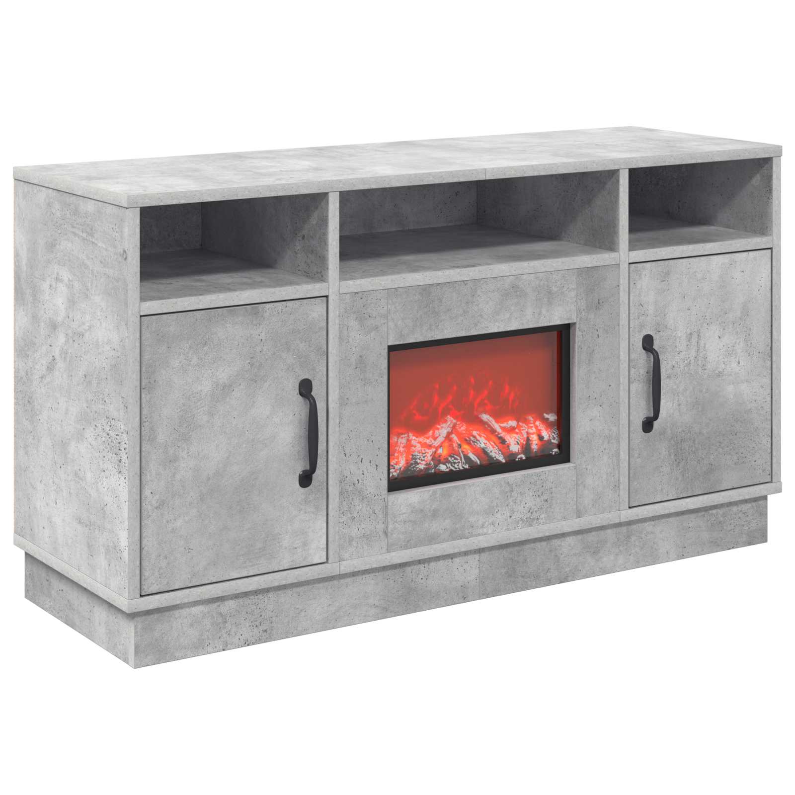 vidaXL Elektrisk peis Betong 100 x 33 x 55 cm Konstruert tre