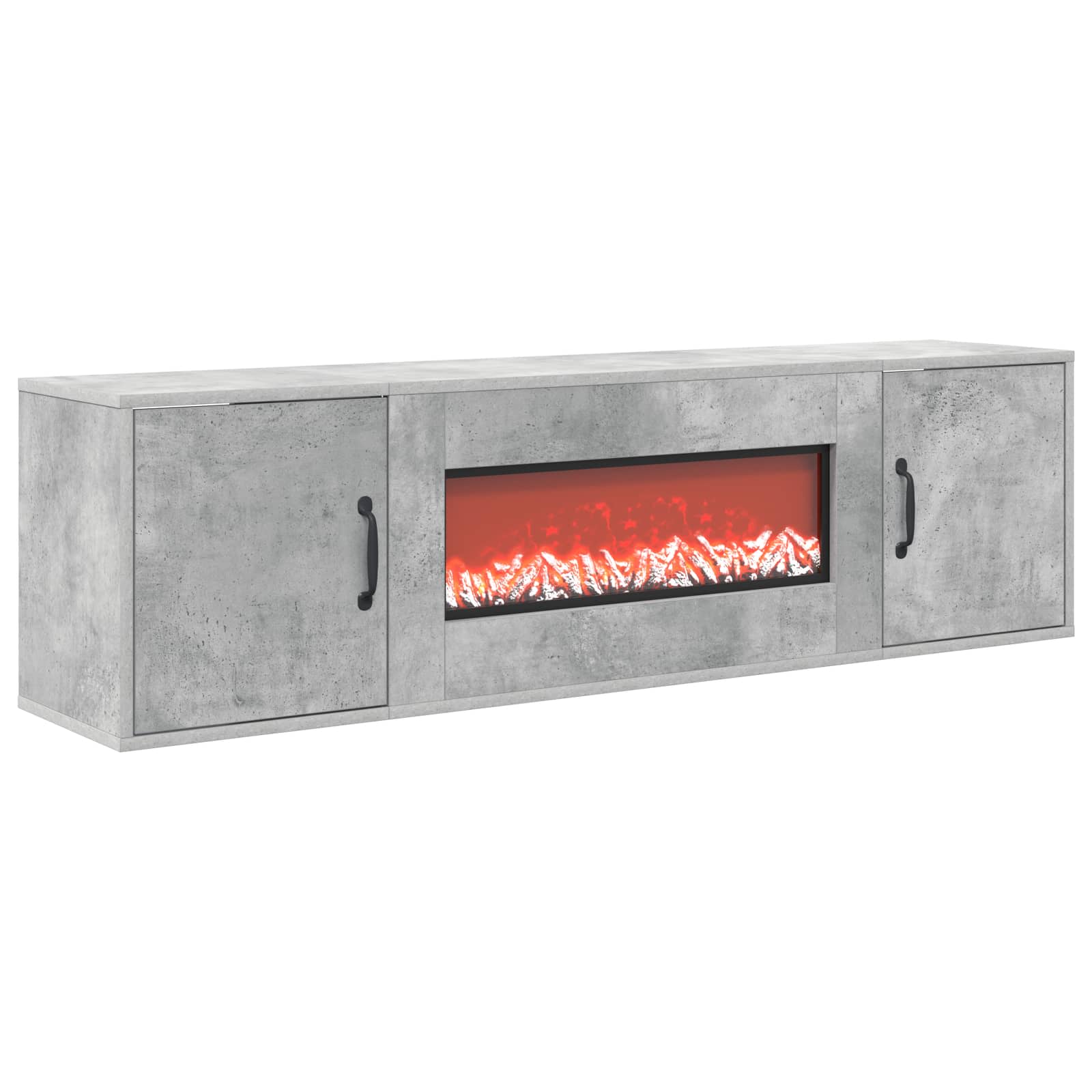 Električni kamin Beton 140,5 x 30 x 39 cm Inženirski les