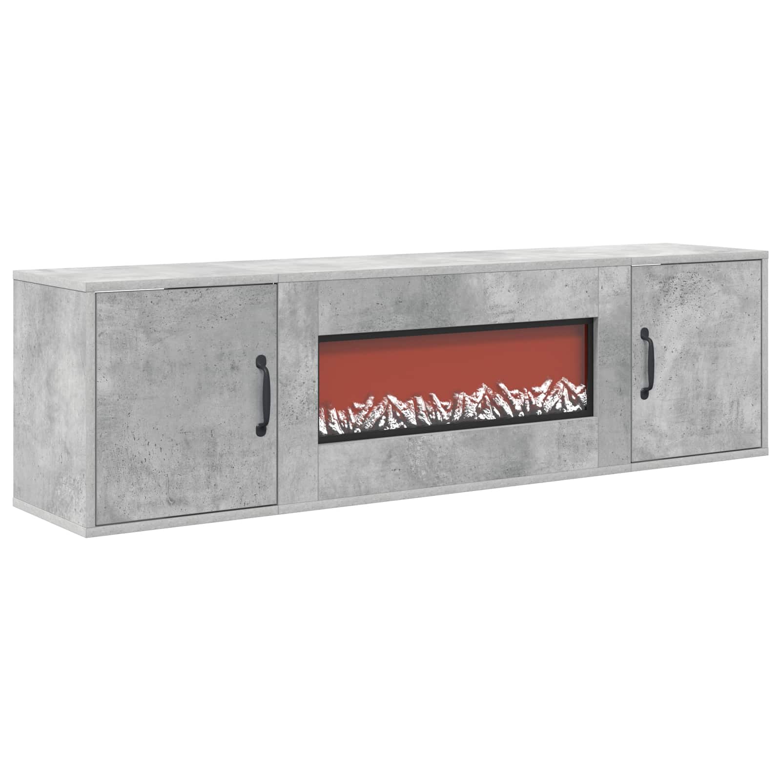 Električni kamin Beton 140,5 x 30 x 39 cm Inženirski les