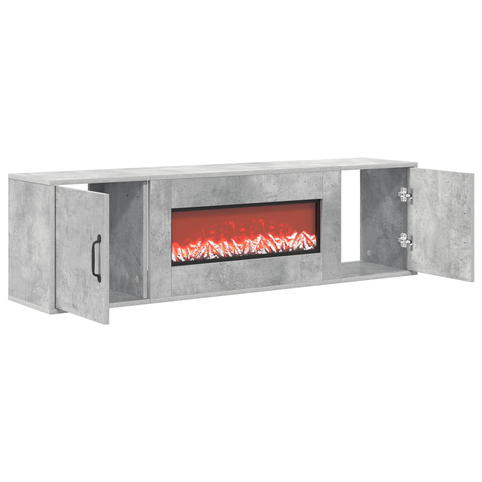 Električni kamin Beton 140,5 x 30 x 39 cm Inženirski les
