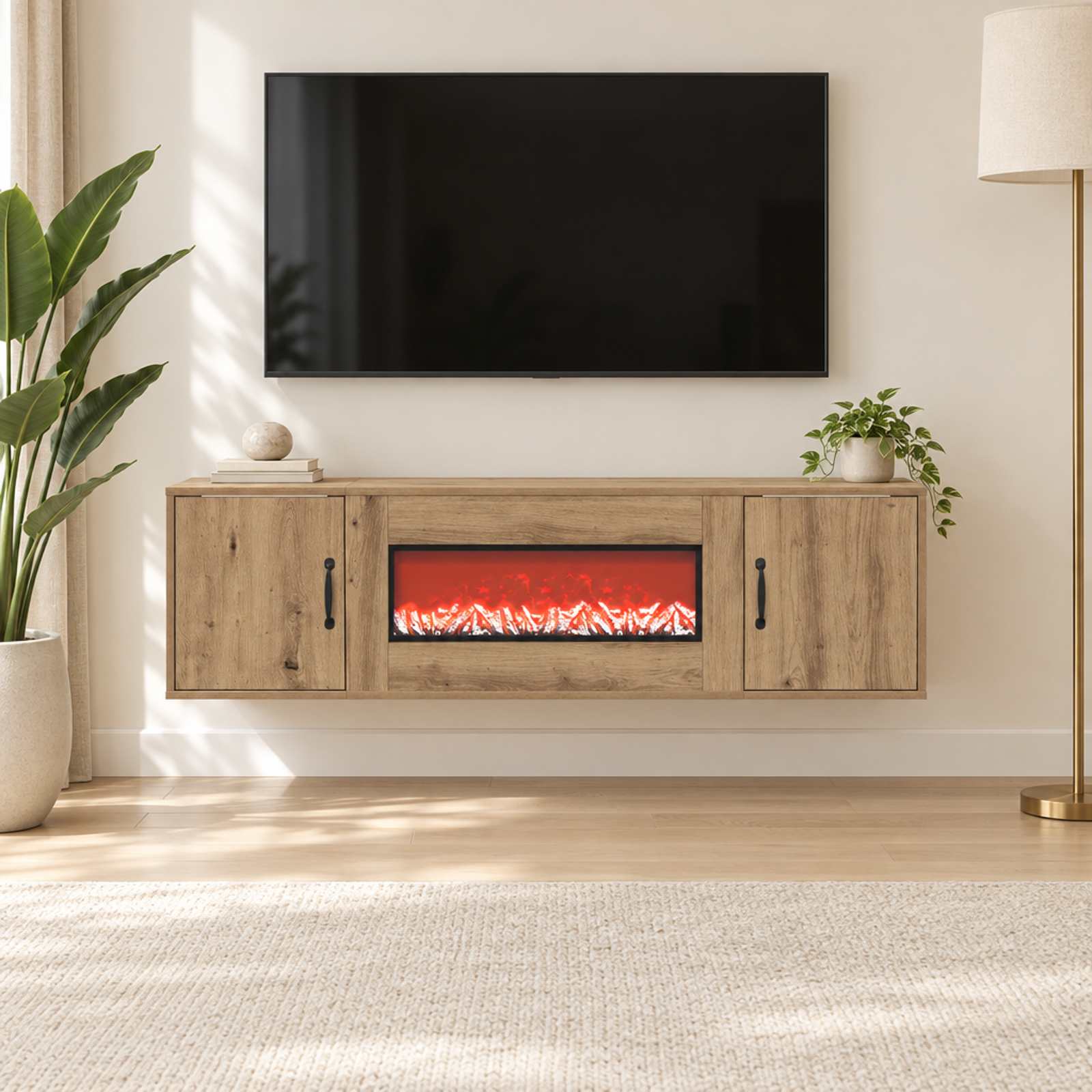 Električni kamin Artisan hrast 140,5 x 30 x 39 cm