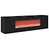 vidaXL Elektriline kamin Must tamm 155 x 30 x 44 cm Tehispuit