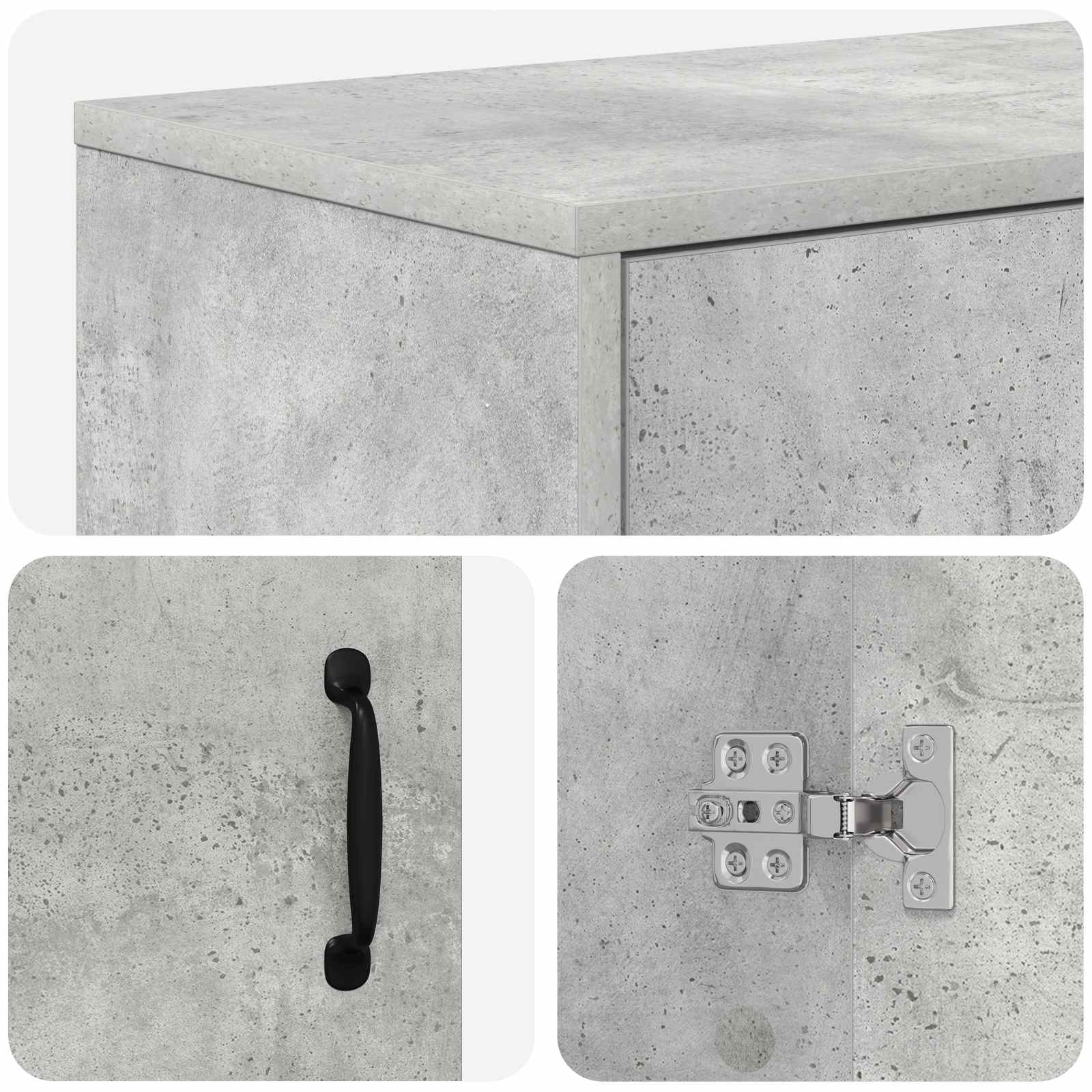 Električni kamin Beton 155 x 30 x 44 cm Inženirski les