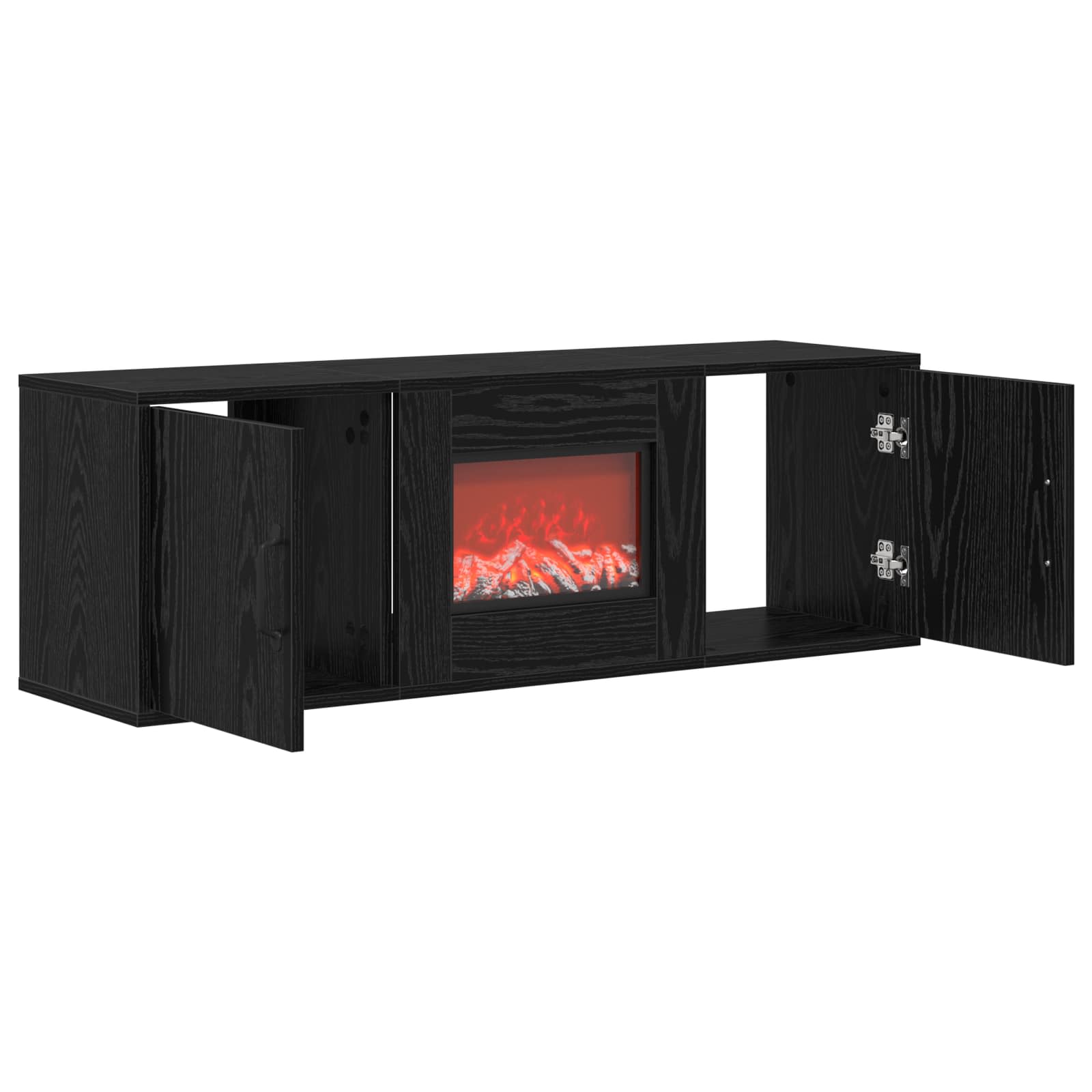 Električni kamin Črni hrast 110 x 30 x 36,5 cm Inženirski les