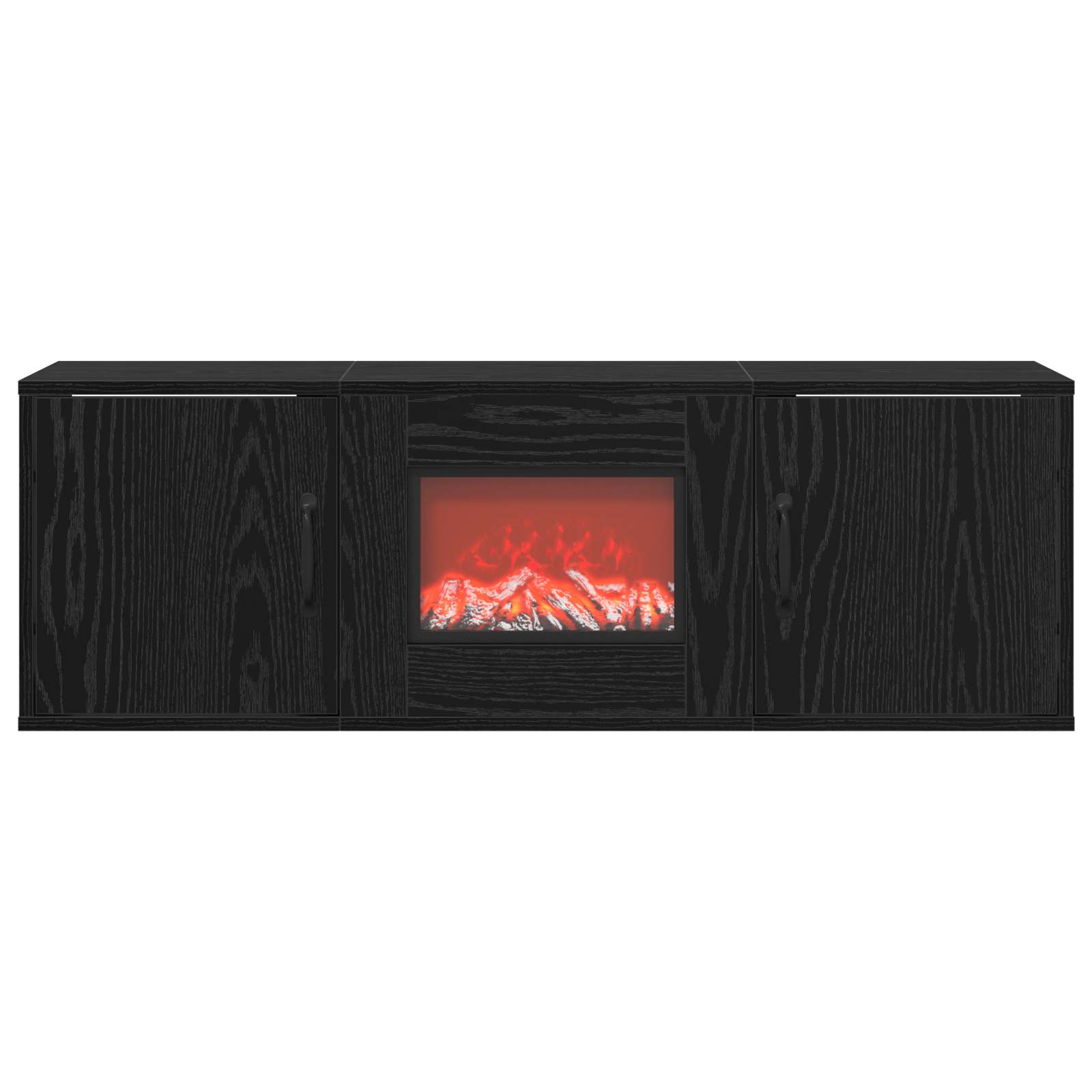 Električni kamin Črni hrast 110 x 30 x 36,5 cm Inženirski les
