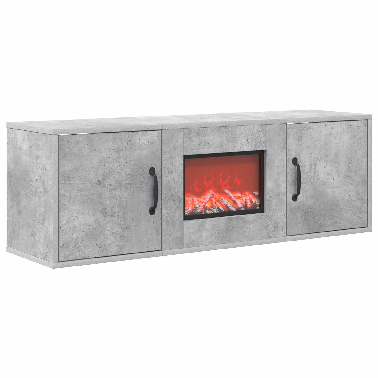 vidaXL Elektrisk peis Betong 110 x 30 x 36,5 cm Konstruert tre