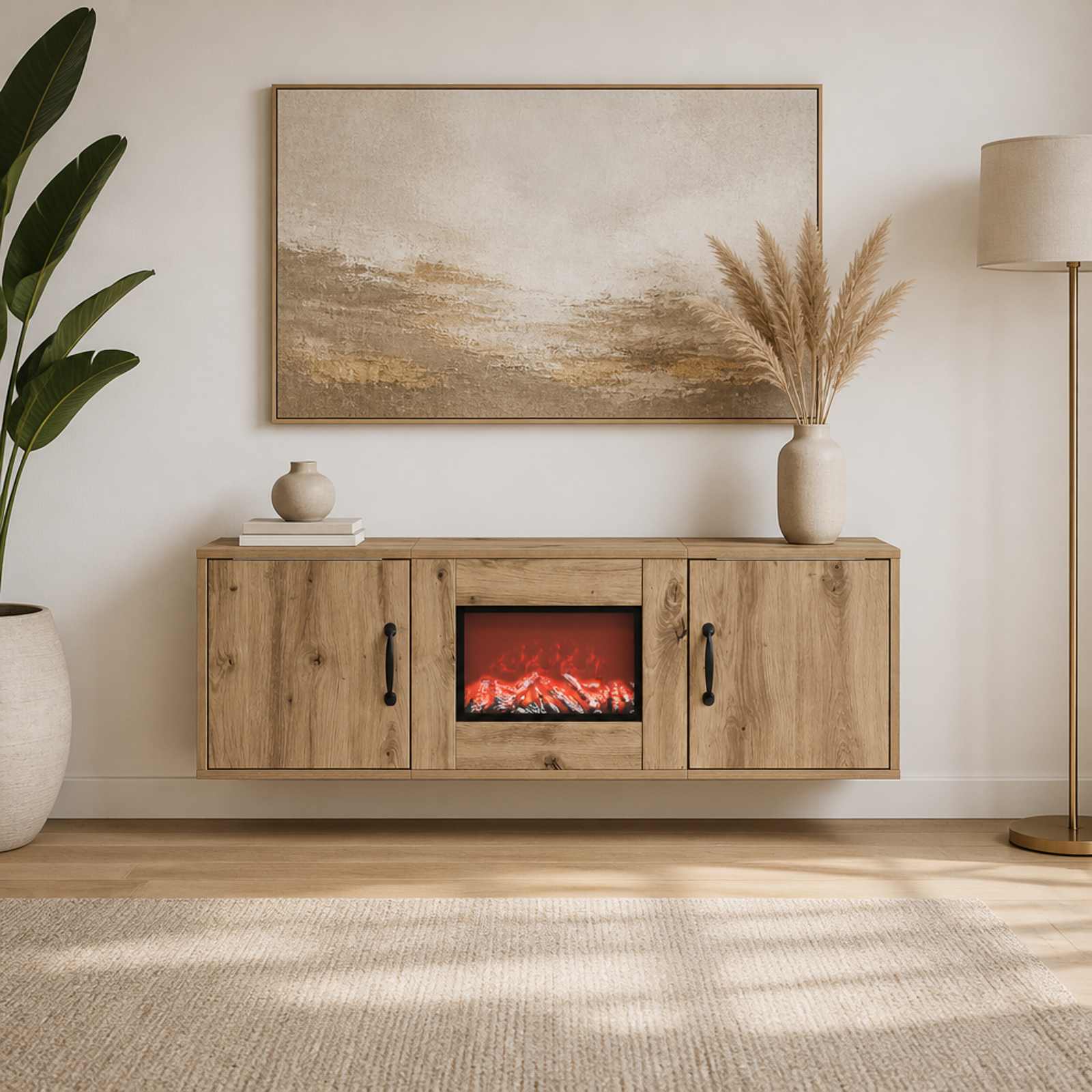 Električni kamin Artisan hrast 110 x 30 x 36,5 cm