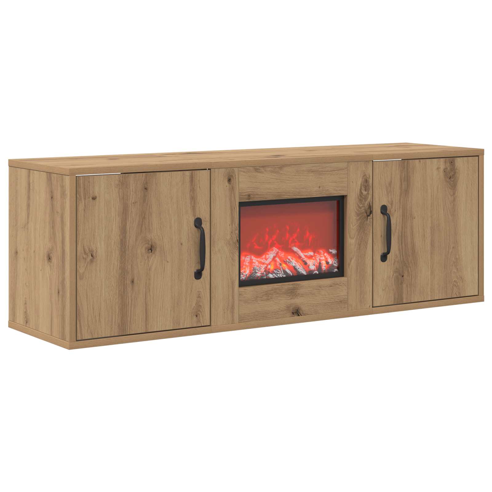 vidaXL Elektrisk peis Artisan eik 110 x 30 x 36,5 cm Konstruert tre