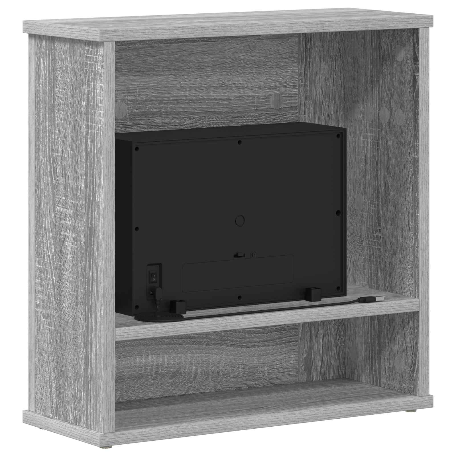 Električni kamin Siva Sonoma 47 x 18 x 48 cm Inženirski les