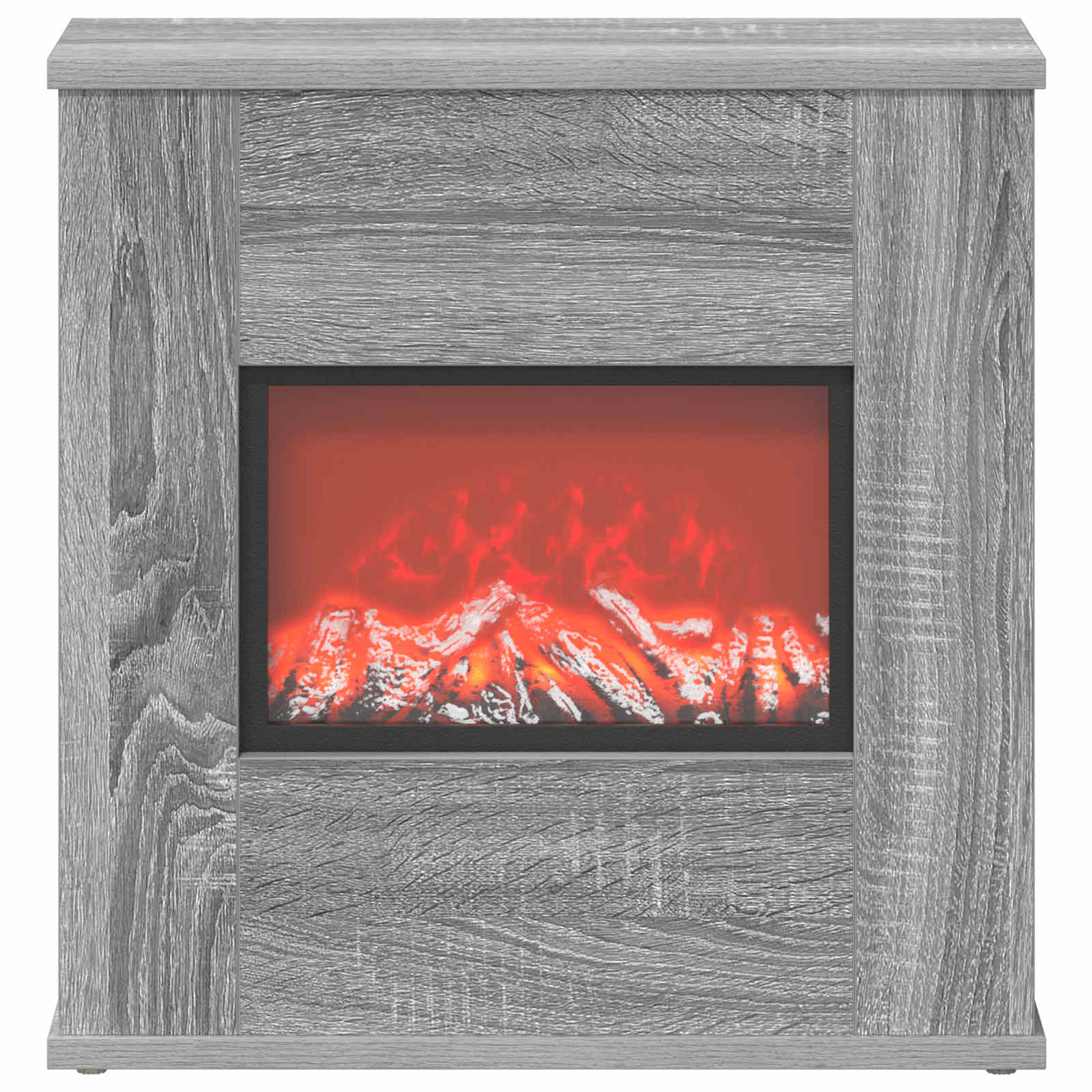 Električni kamin Siva Sonoma 47 x 18 x 48 cm Inženirski les