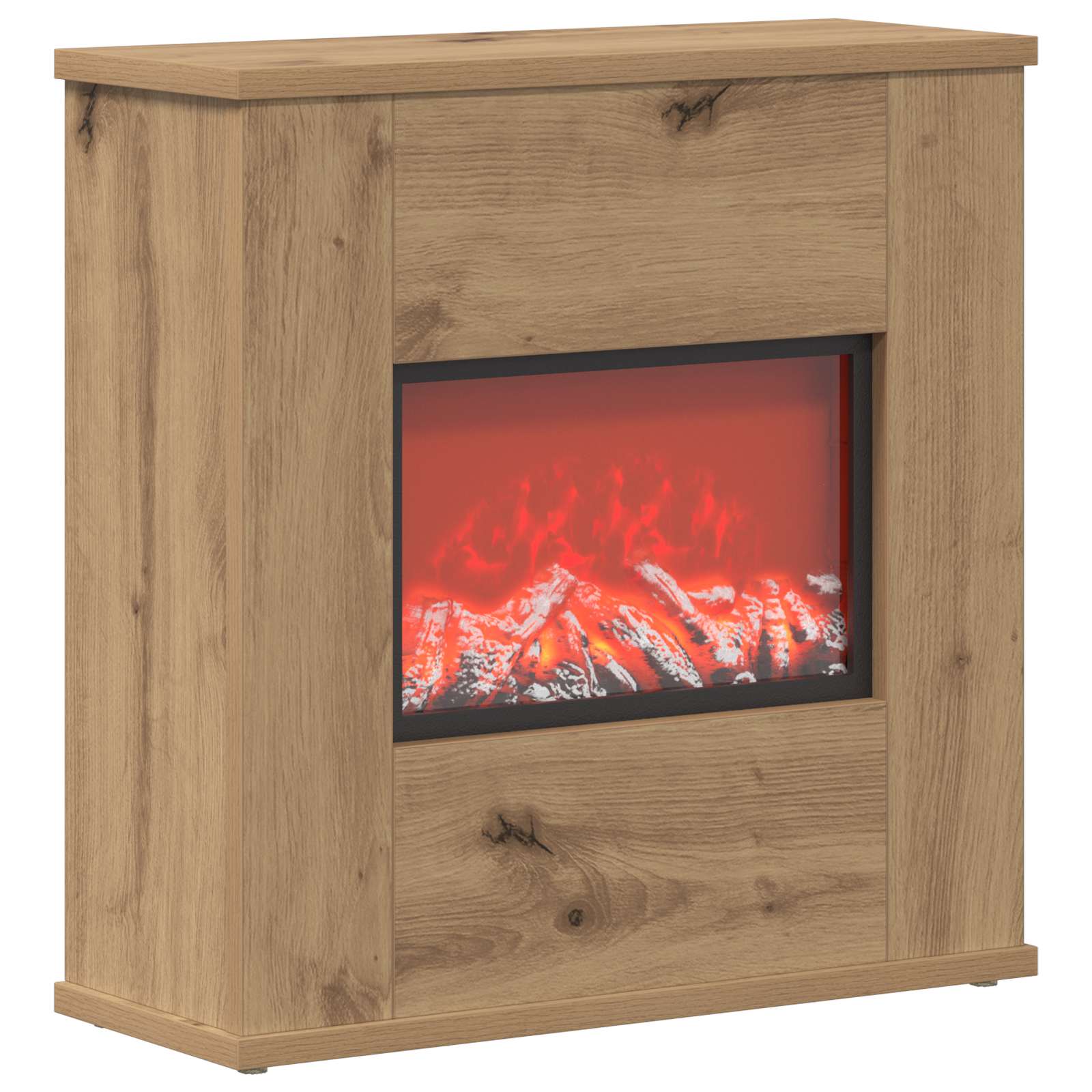 vidaXL Elektrisk peis Artisan eik 47 x 18 x 48 cm Konstruert tre