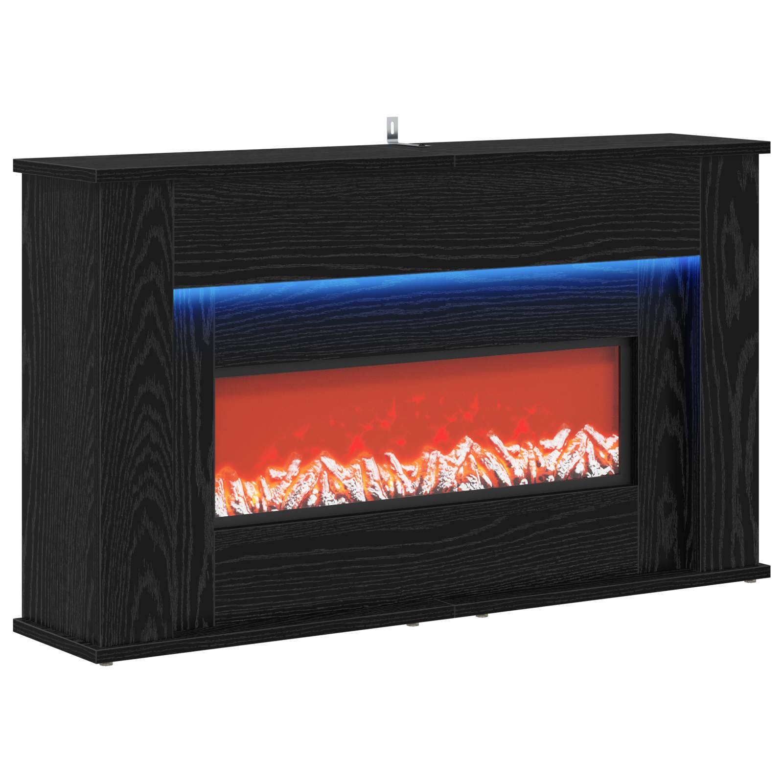 Kamin z LED-trakom Črni hrast 92 x 20 x 54 cm Inženirski les
