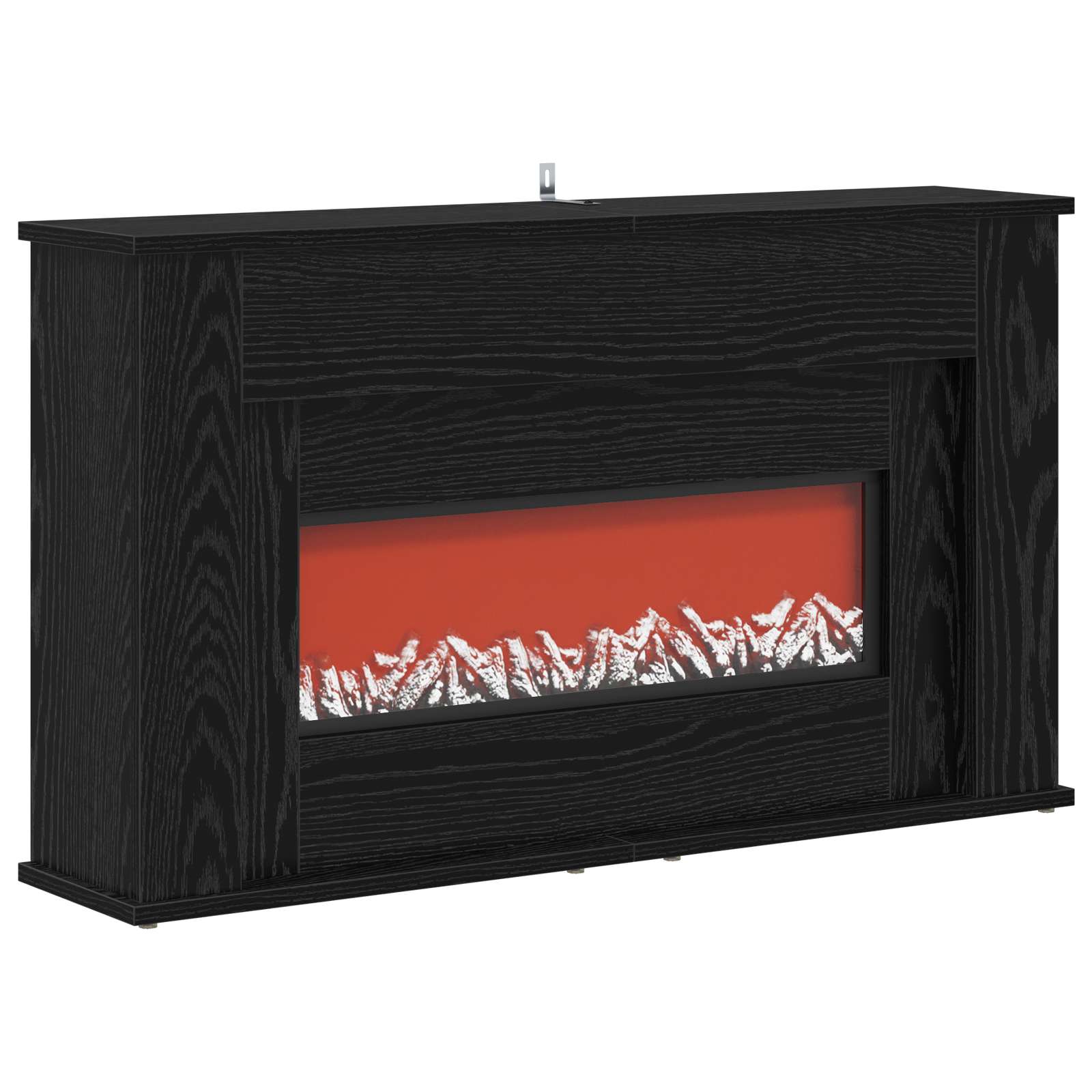 Kamin z LED-trakom Črni hrast 92 x 20 x 54 cm Inženirski les