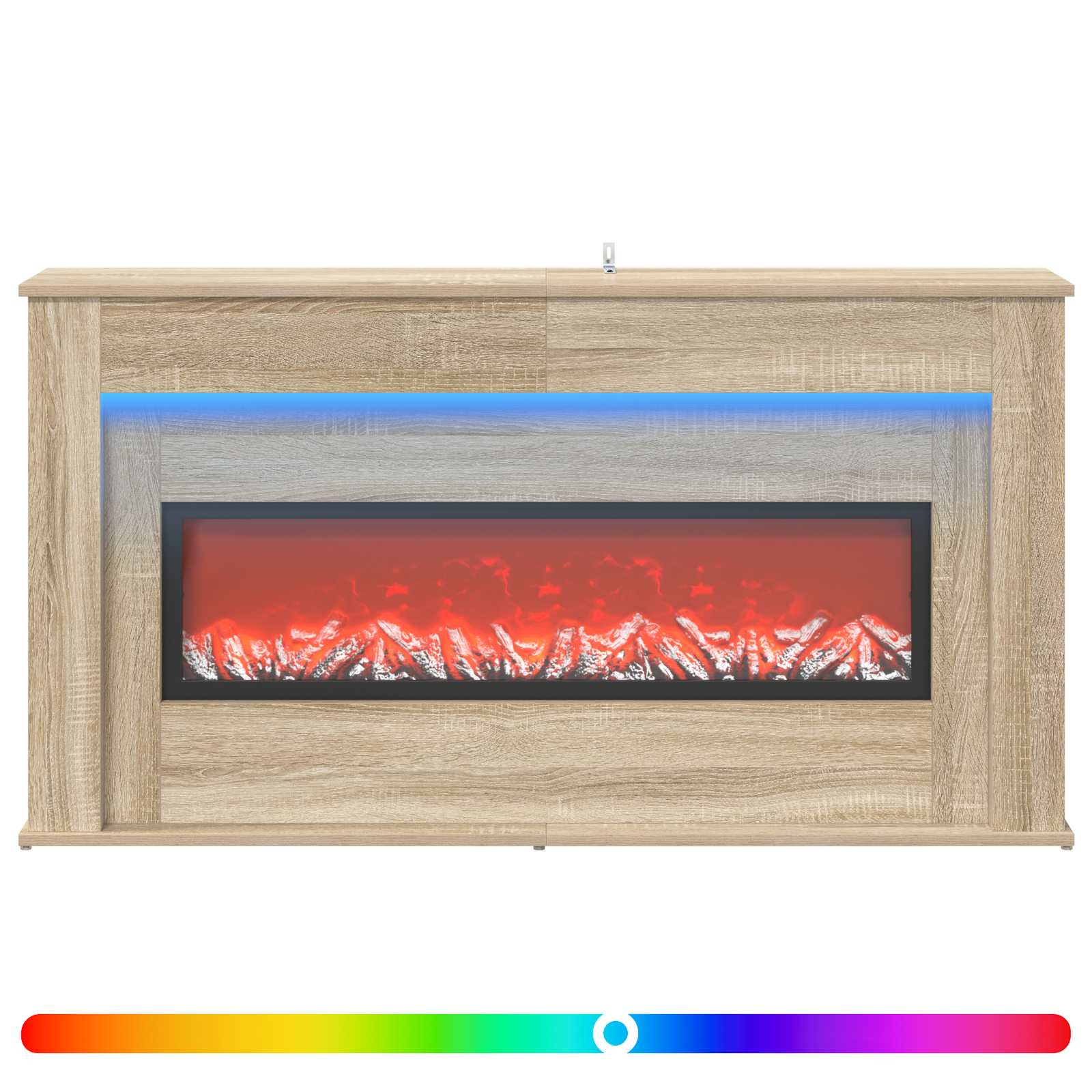 Kamin z LED-trakom Sonoma 130 x 20 x 69,5 cm Inženirski les