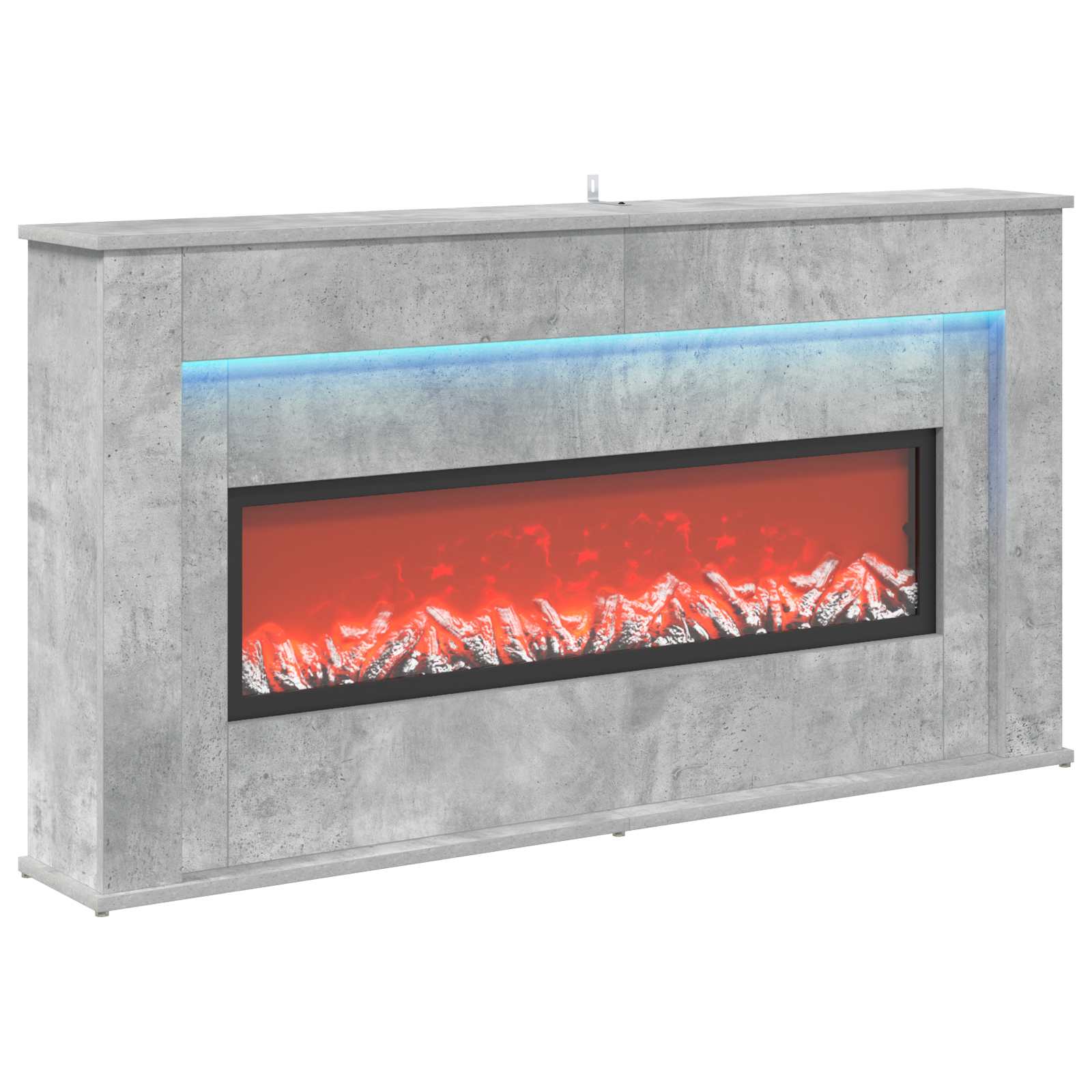 Kamin z LED-trakom Beton 130 x 20 x 69,5 cm Inženirski les