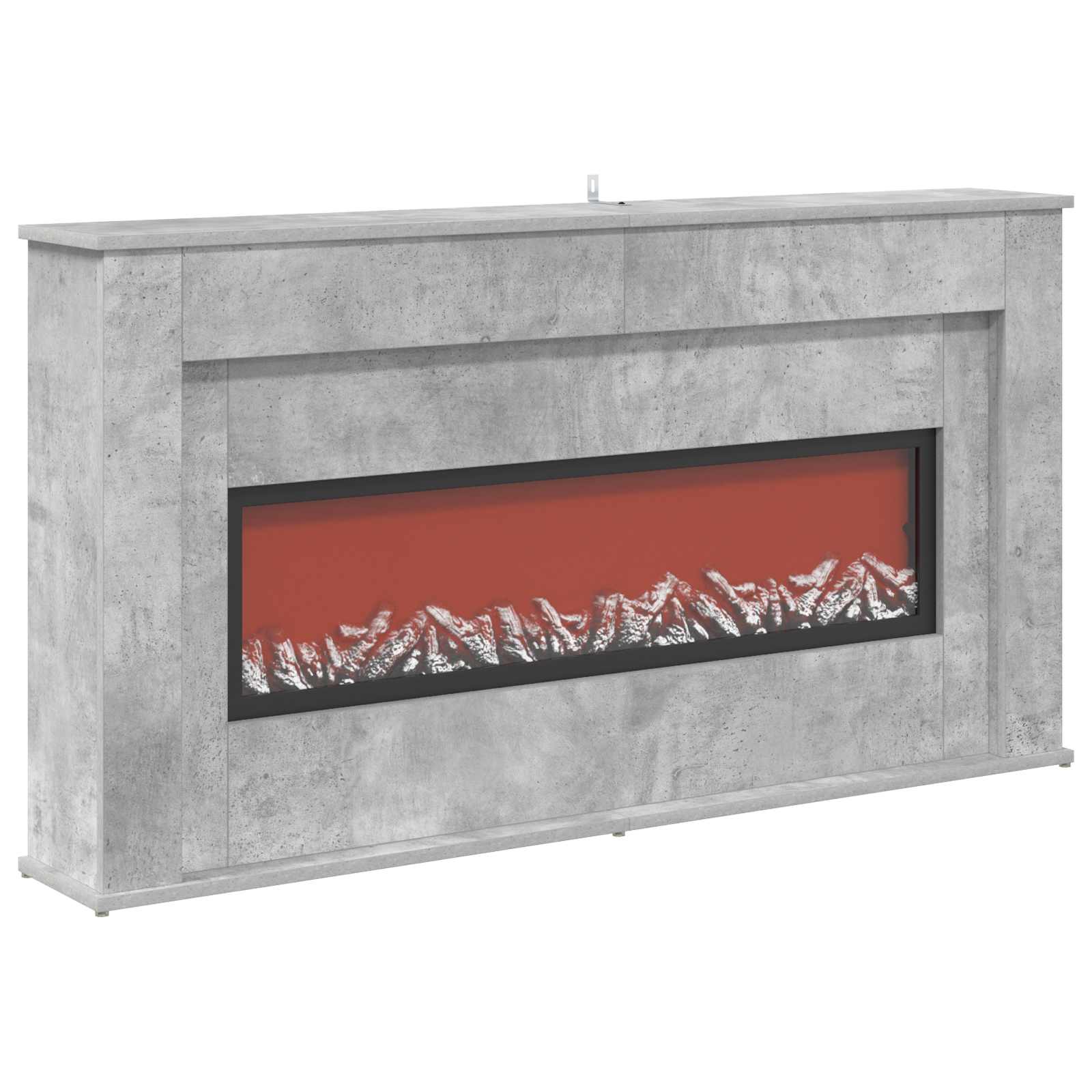 Kamin z LED-trakom Beton 130 x 20 x 69,5 cm Inženirski les