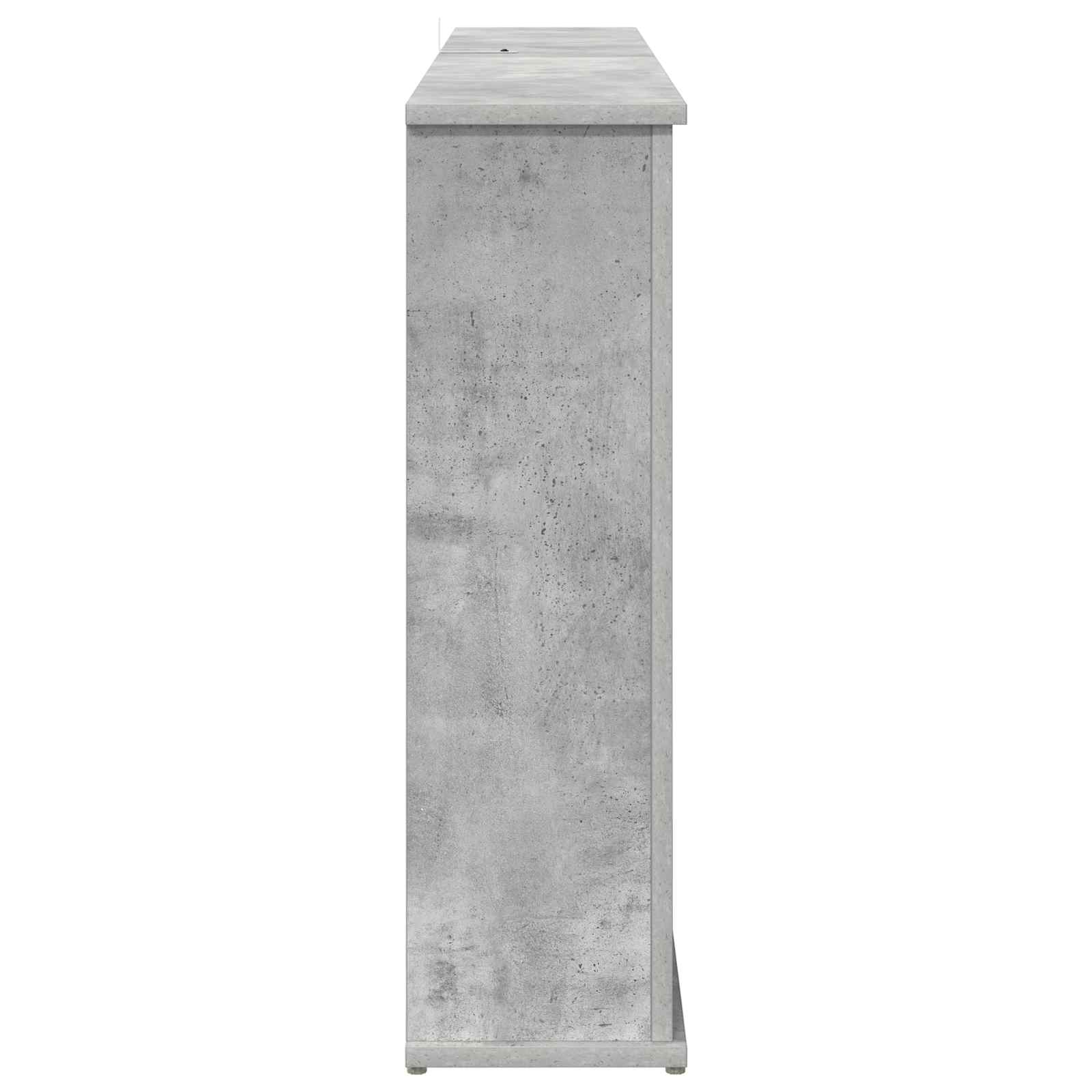 Kamin z LED-trakom Beton 130 x 20 x 69,5 cm Inženirski les