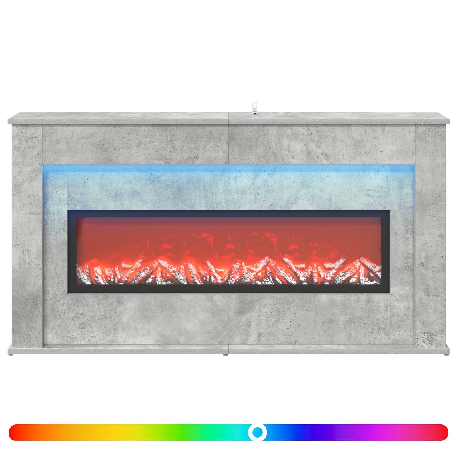 Kamin z LED-trakom Beton 130 x 20 x 69,5 cm Inženirski les