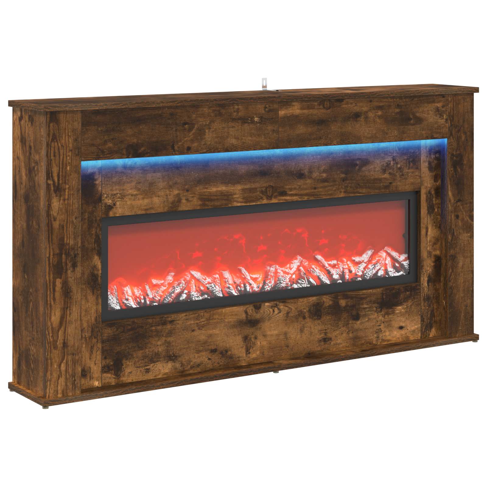 Kamin z LED-trakom Dimljen hrast 130 x 20 x 69,5 cm