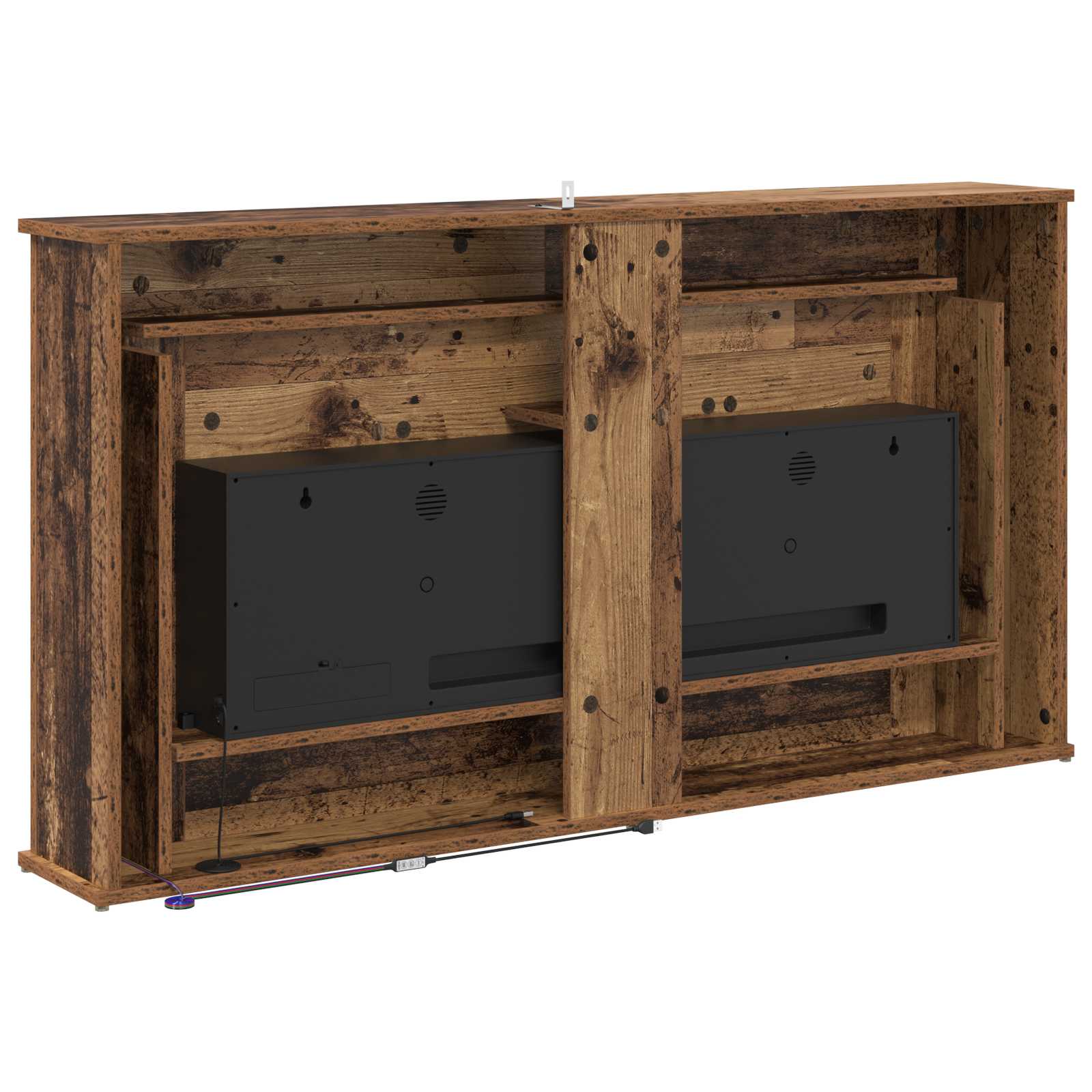Kamin z LED-trakom Star les 130 x 20 x 69,5 cm Inženirski les