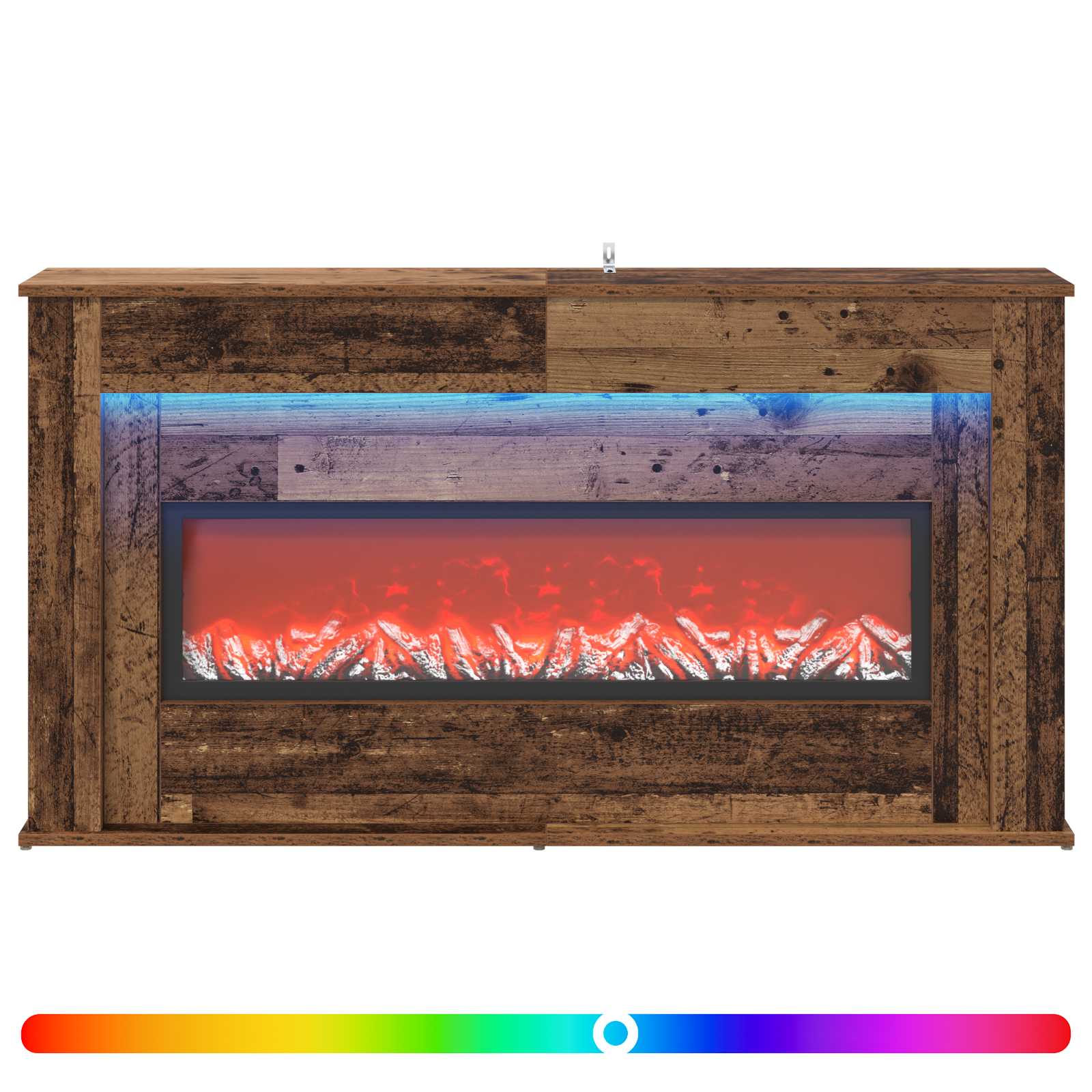 Kamin z LED-trakom Star les 130 x 20 x 69,5 cm Inženirski les