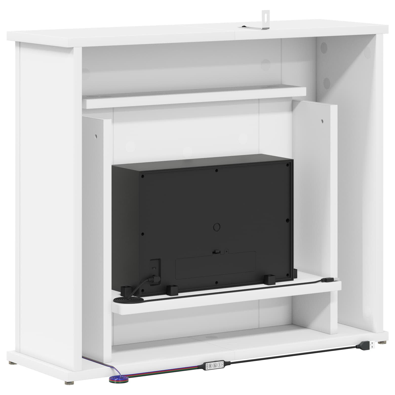 Kamin z LED-trakom Bela 63 x 20 x 54,5 cm Inženirski les