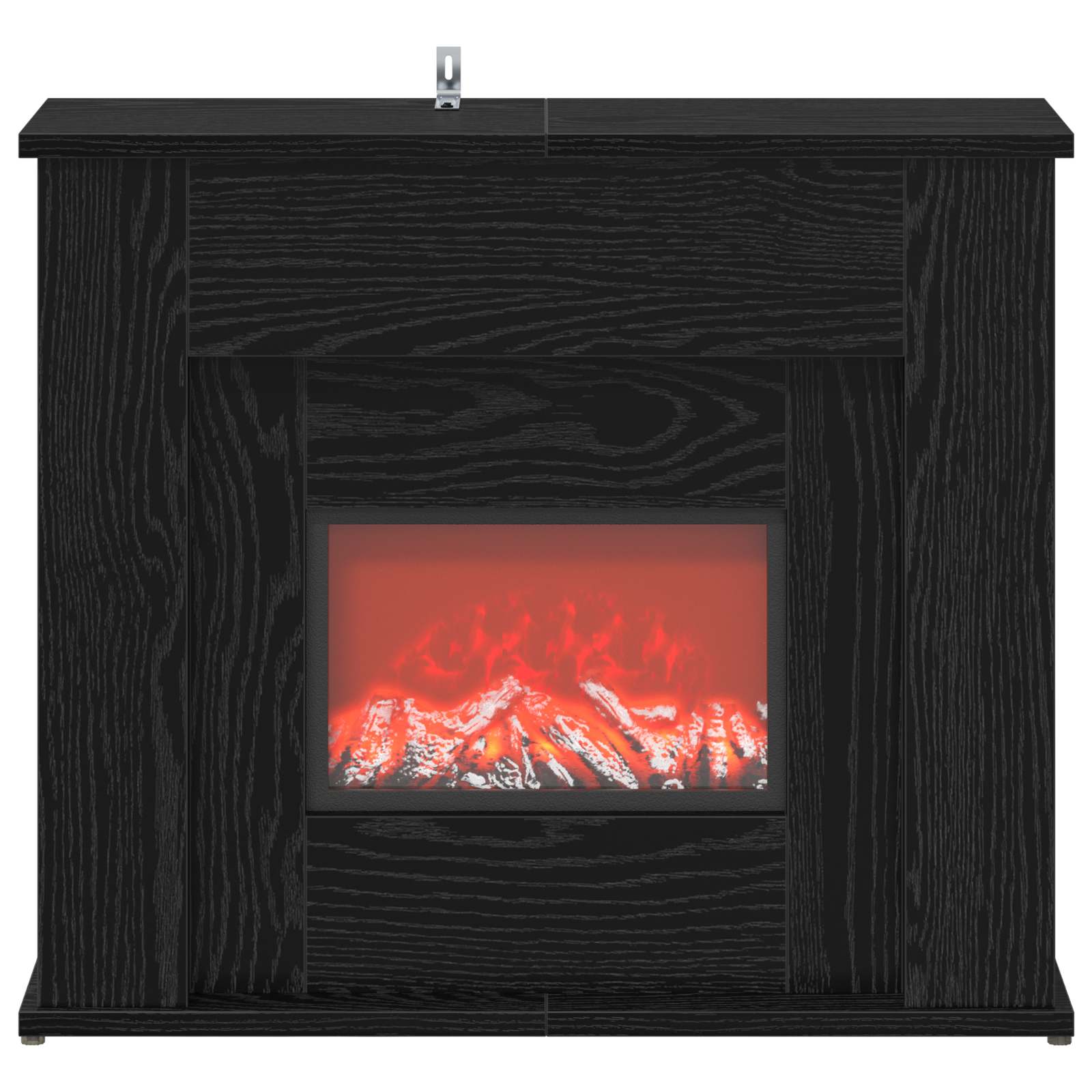 Kamin z LED-trakom Črni hrast 63 x 20 x 54,5 cm Inženirski les