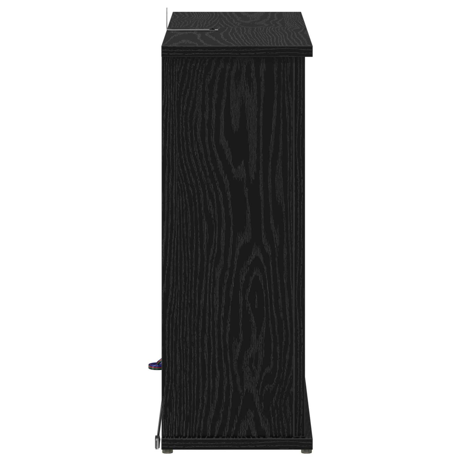 Kamin z LED-trakom Črni hrast 63 x 20 x 54,5 cm Inženirski les