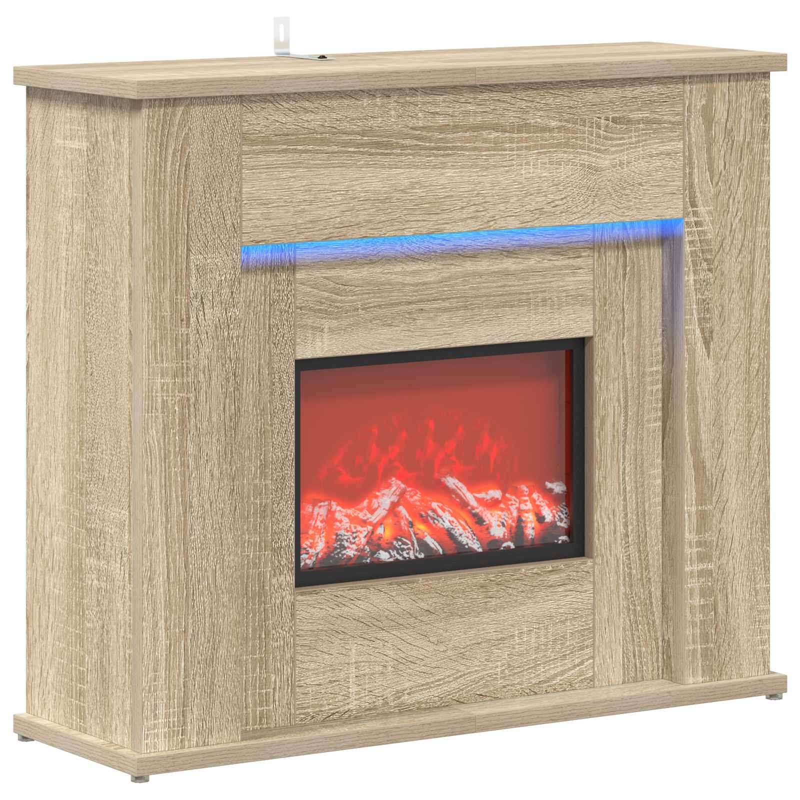 vidaXL Peis med LED-stripe Sonoma 63 x 20 x 54,5 cm Konstruert tre