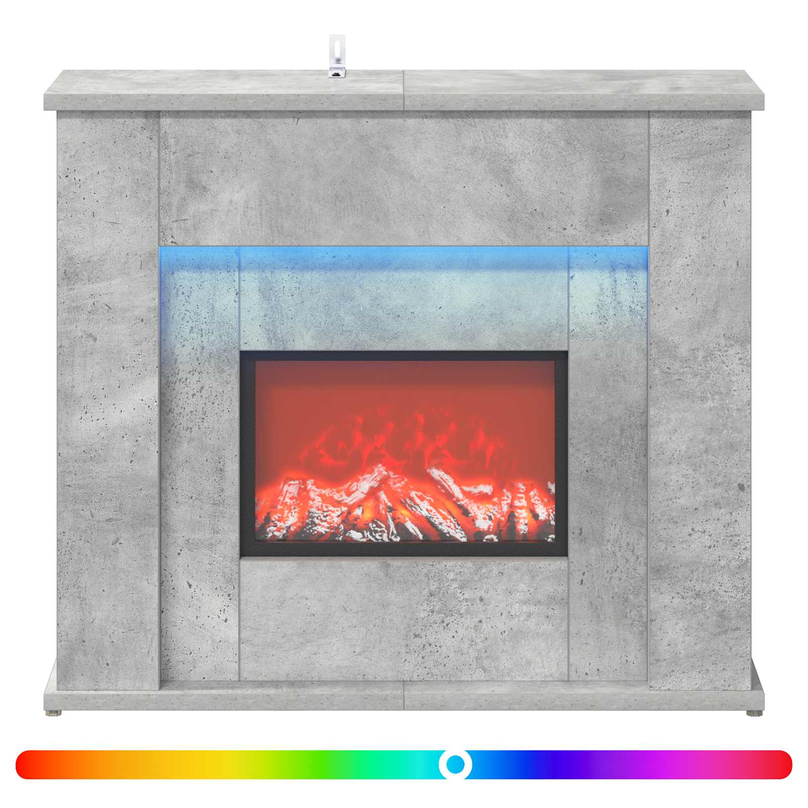Kamin z LED-trakom Beton 63 x 20 x 54,5 cm Inženirski les