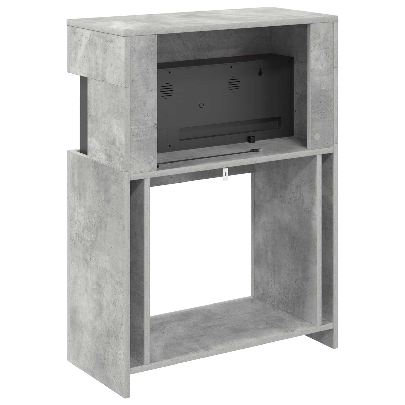 Električni kamin Beton 64 x 30 x 87 cm Inženirski les