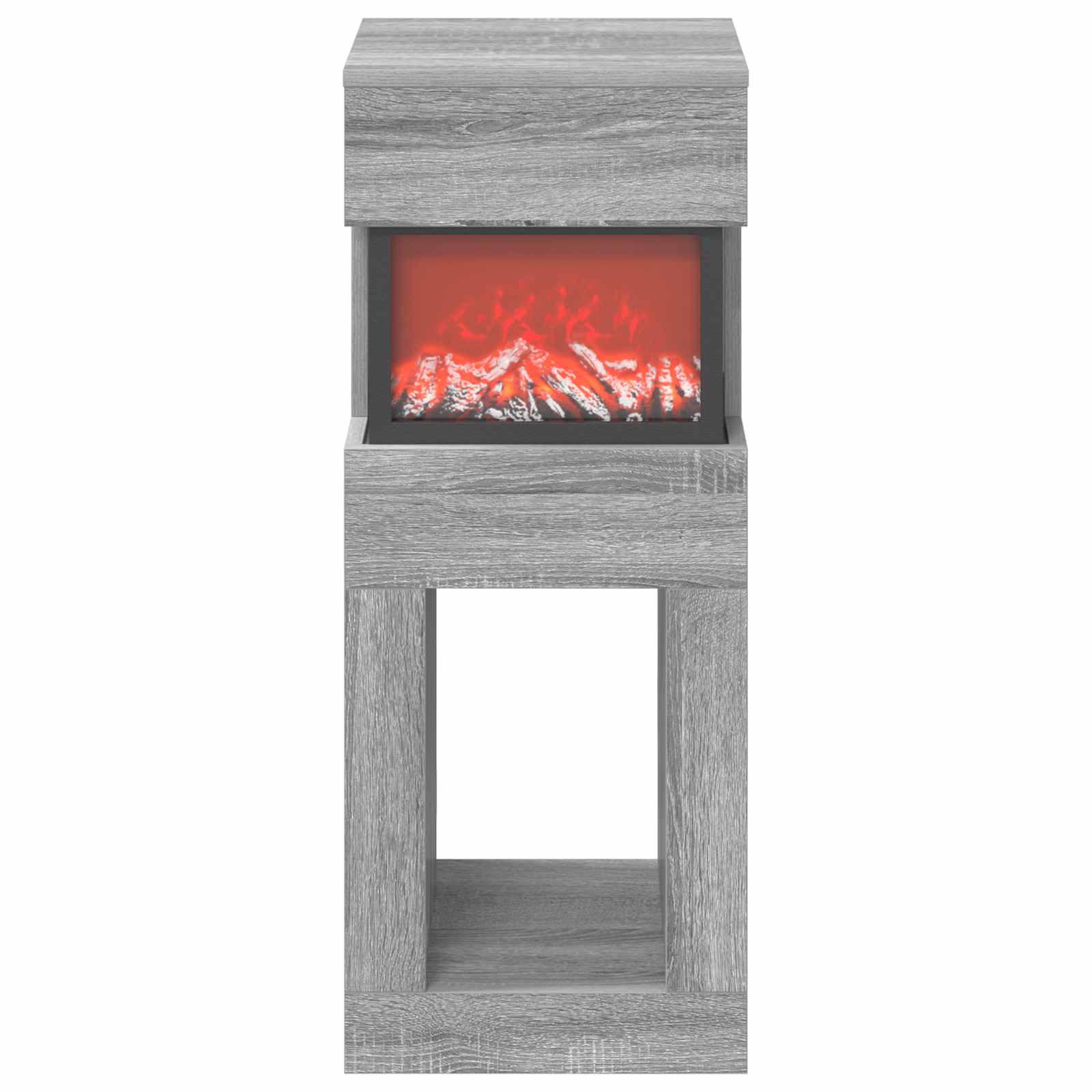 Električni kamin Siva Sonoma 35 x 30 x 86 cm Inženirski les