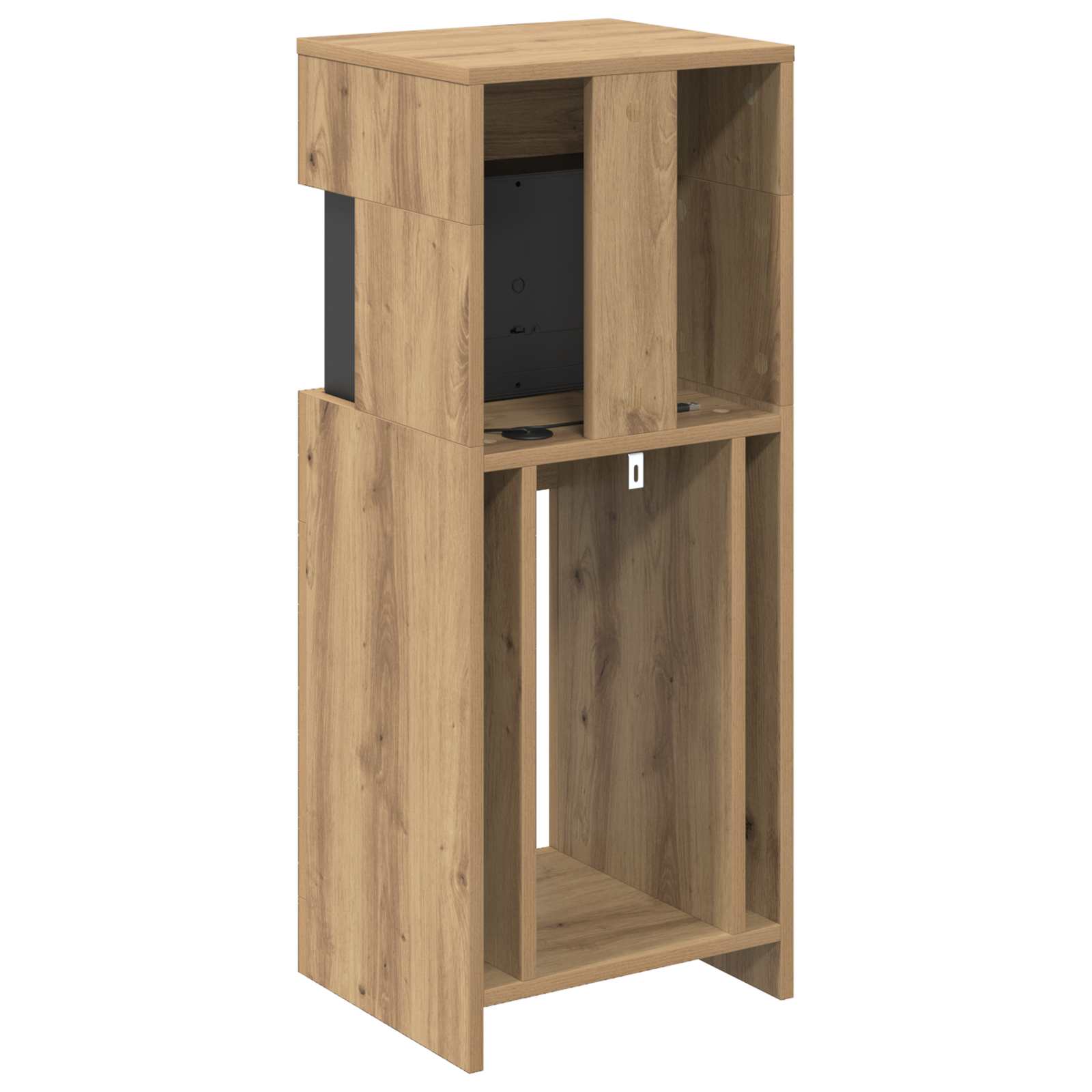 Električni kamin Artisan hrast 35 x 30 x 86 cm Inženirski les