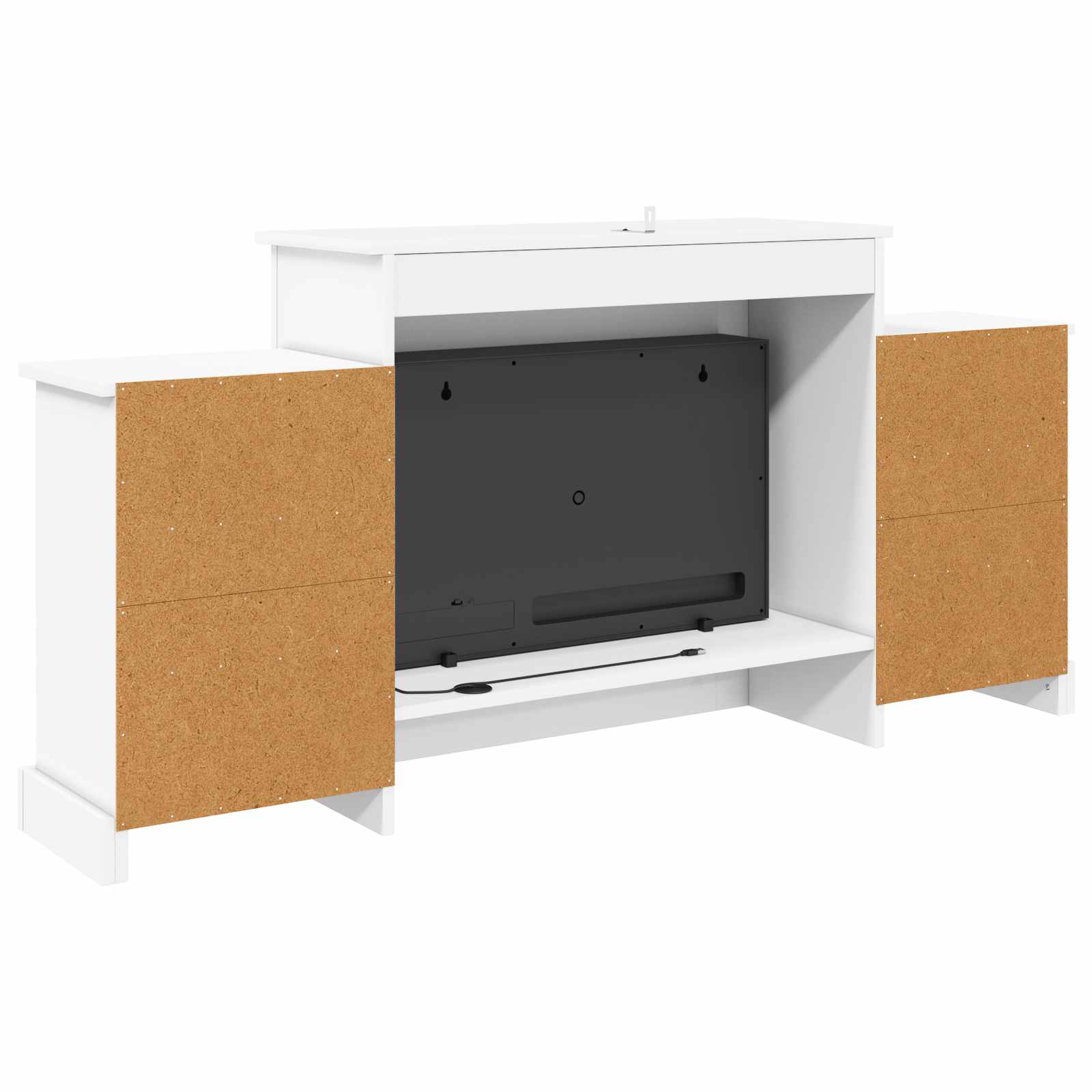 Električni kamin Bela 140 x 30 x 67 cm Inženirski les