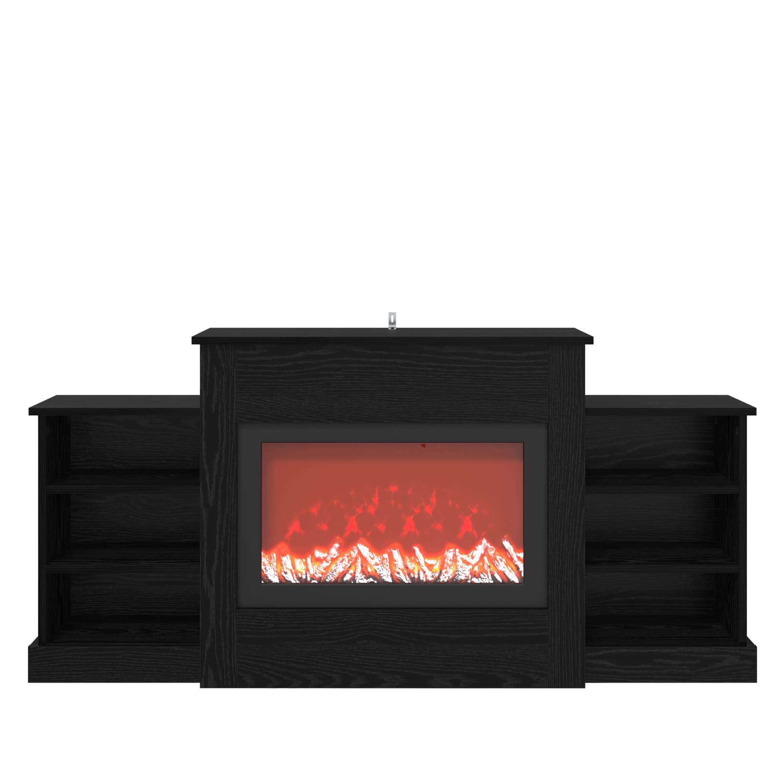 Električni kamin Črni hrast 140 x 30 x 67 cm Inženirski les